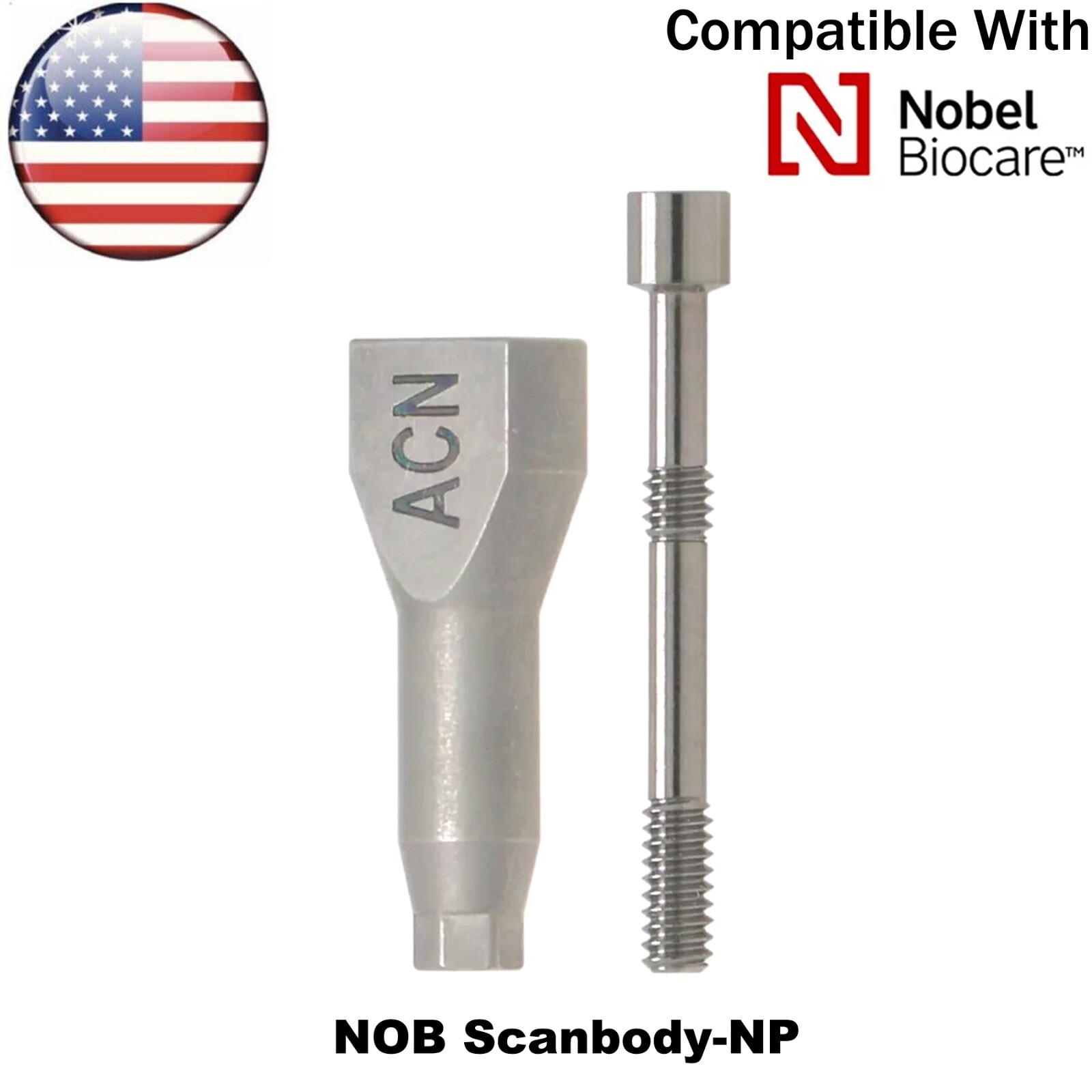 US Dental CAD/CAM Implant Scan Body Analog fits Nobel Biocare Hiossen Straumann