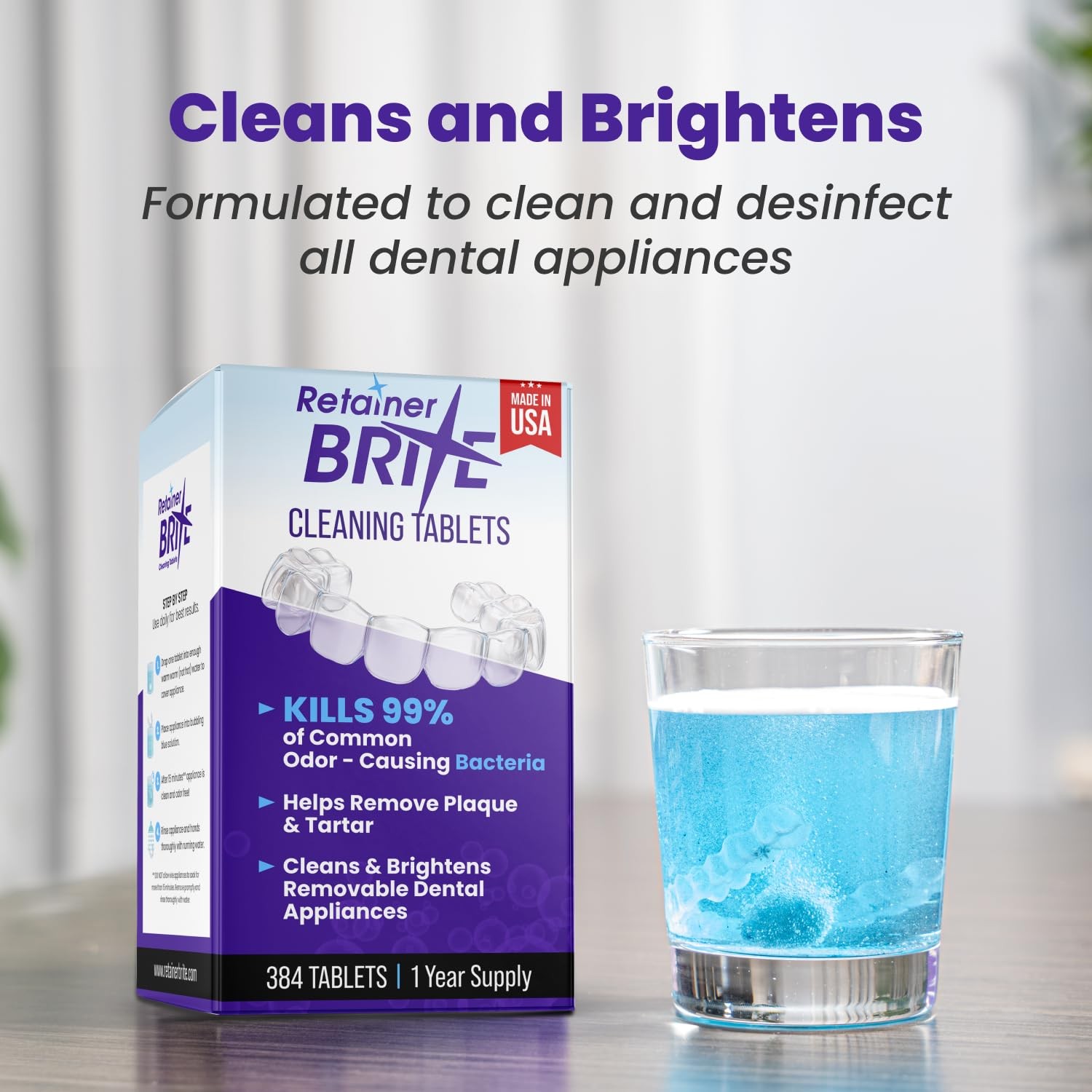 Retainer Brite brite, 1 year supply, 384 count (Pack of 1), #3818