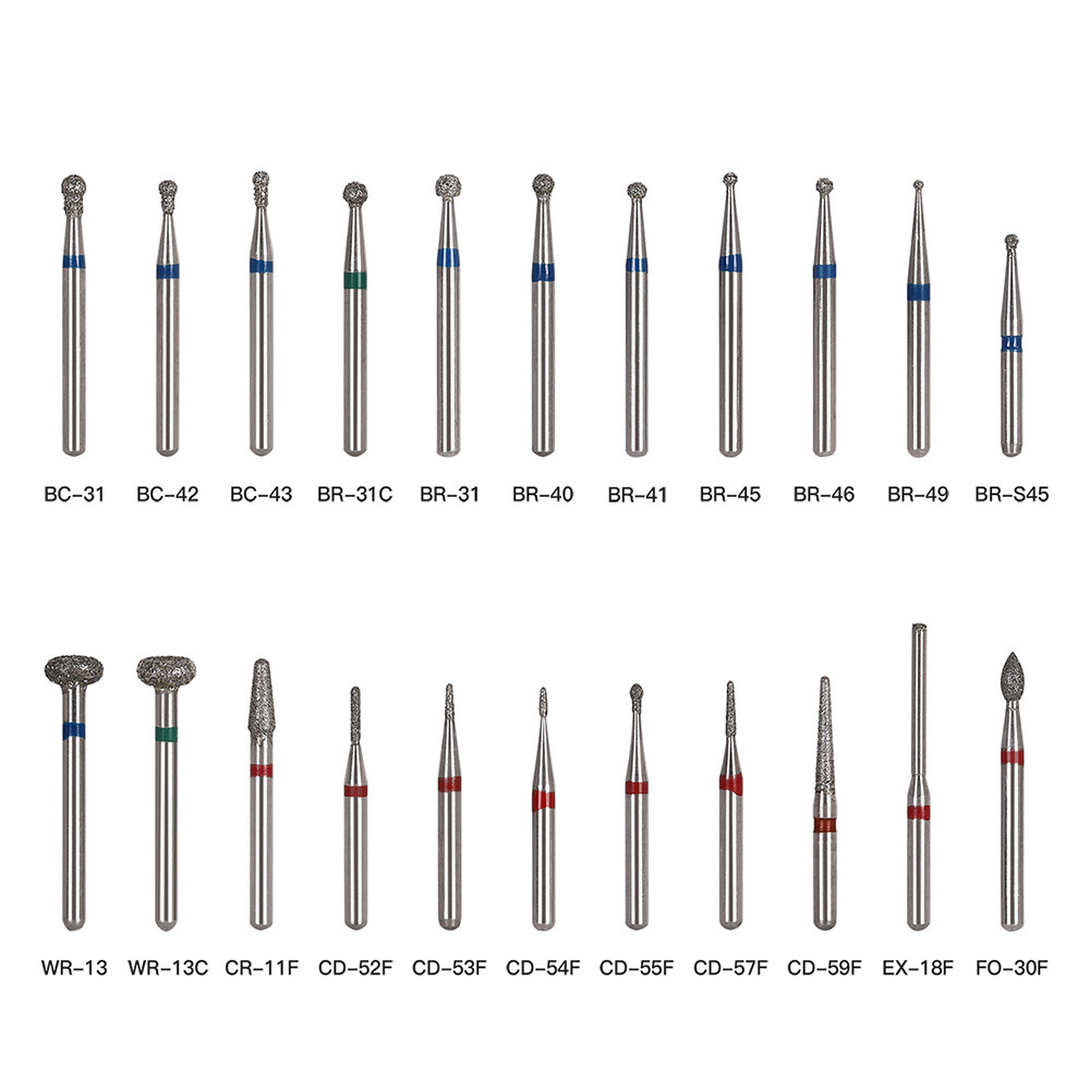 50PCS AZDENT Dental Diamond Burs Drill FG For High Speed Handpiece 5pcs/box
