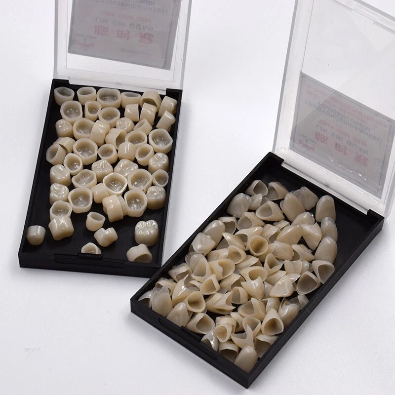 50 Pcs/Box Dental Whitening Front Temporary Crown Material Polycarbonate Tooth