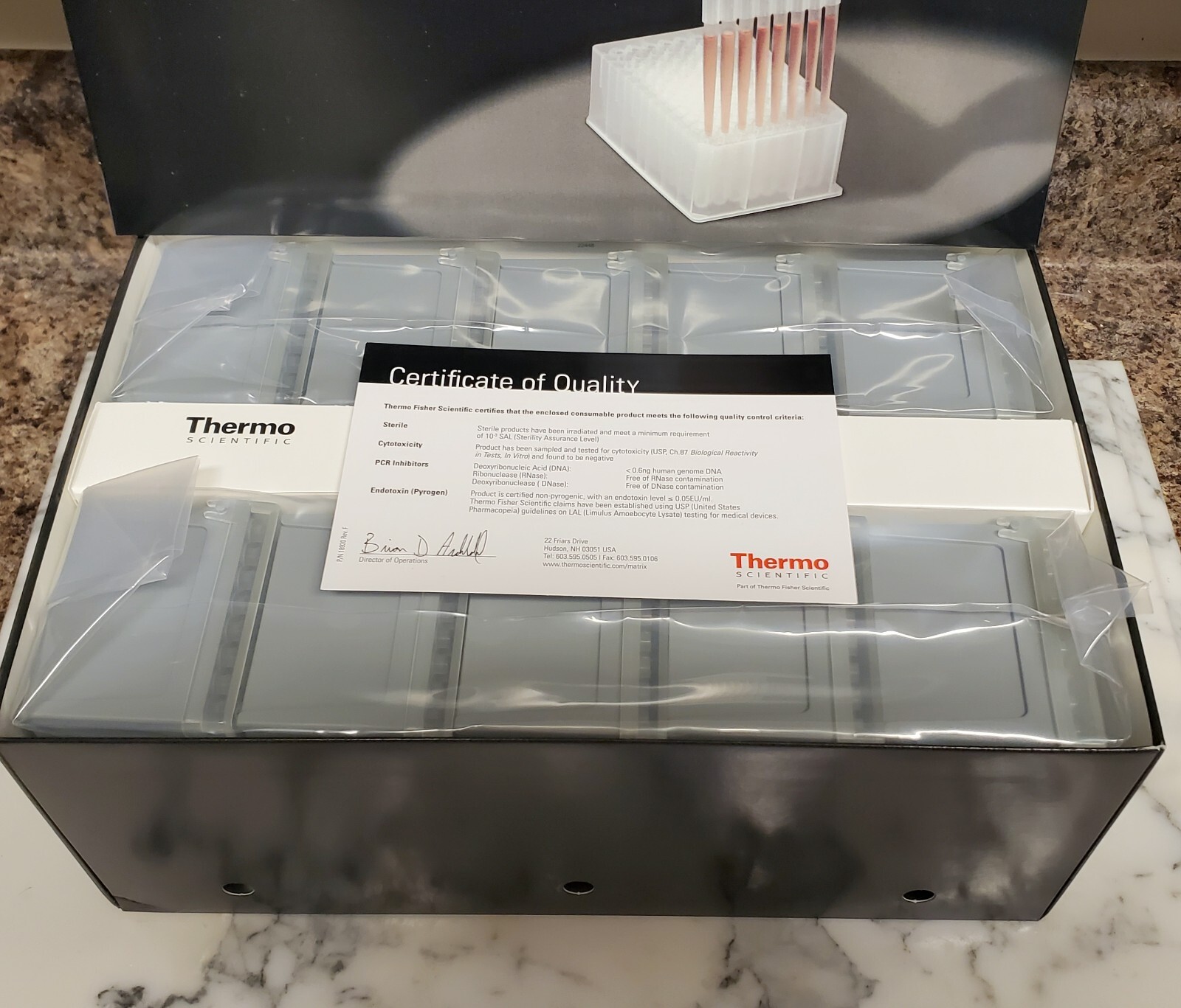 THERMO Matrix Pipette Sterile Tall Tip 7635 12.5ul 40mm 10 Racks 960 Total Tips