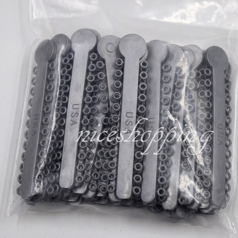 1008Pcs/Pack Dental Orthodontics Elastic Ligature Ties White Black Blue Red Grey