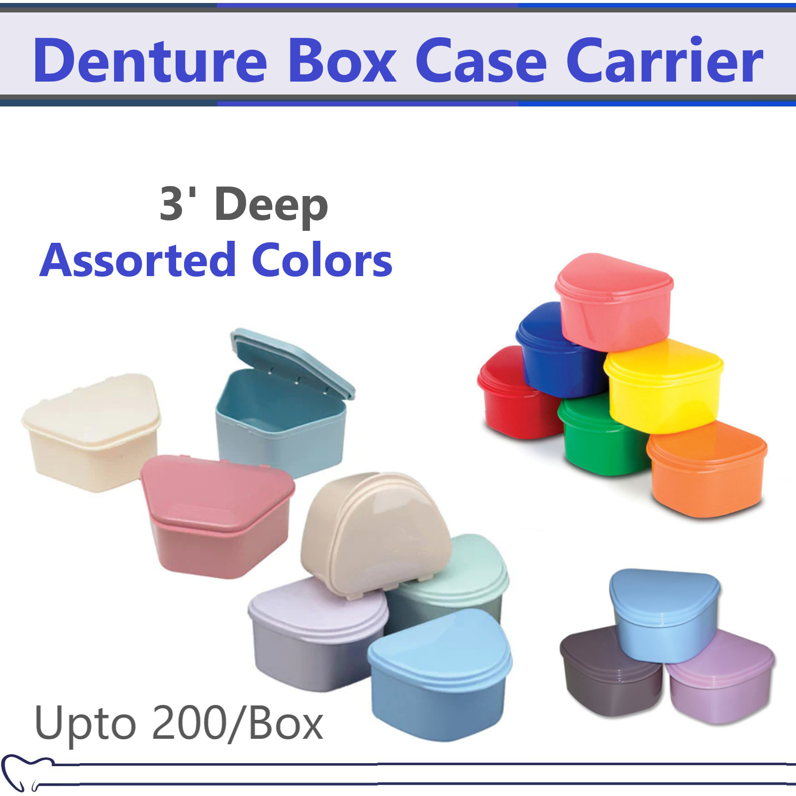 Dental Denture Box Retainer Box Carrier, Ortho Retainer Denture Bath Mouhtguard
