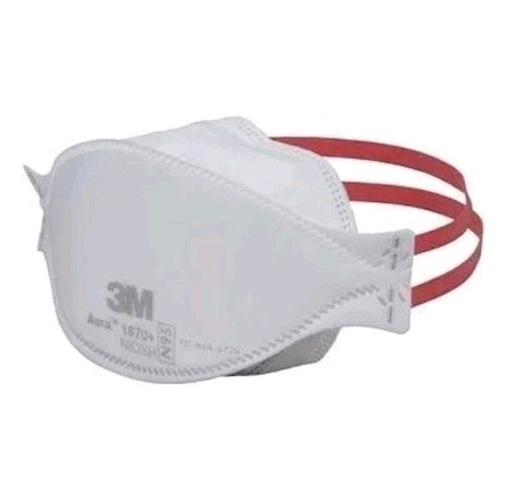 *10-Pack* 3M Aura NIOSH N95 Particulate Respirator Face Mask White 1870+