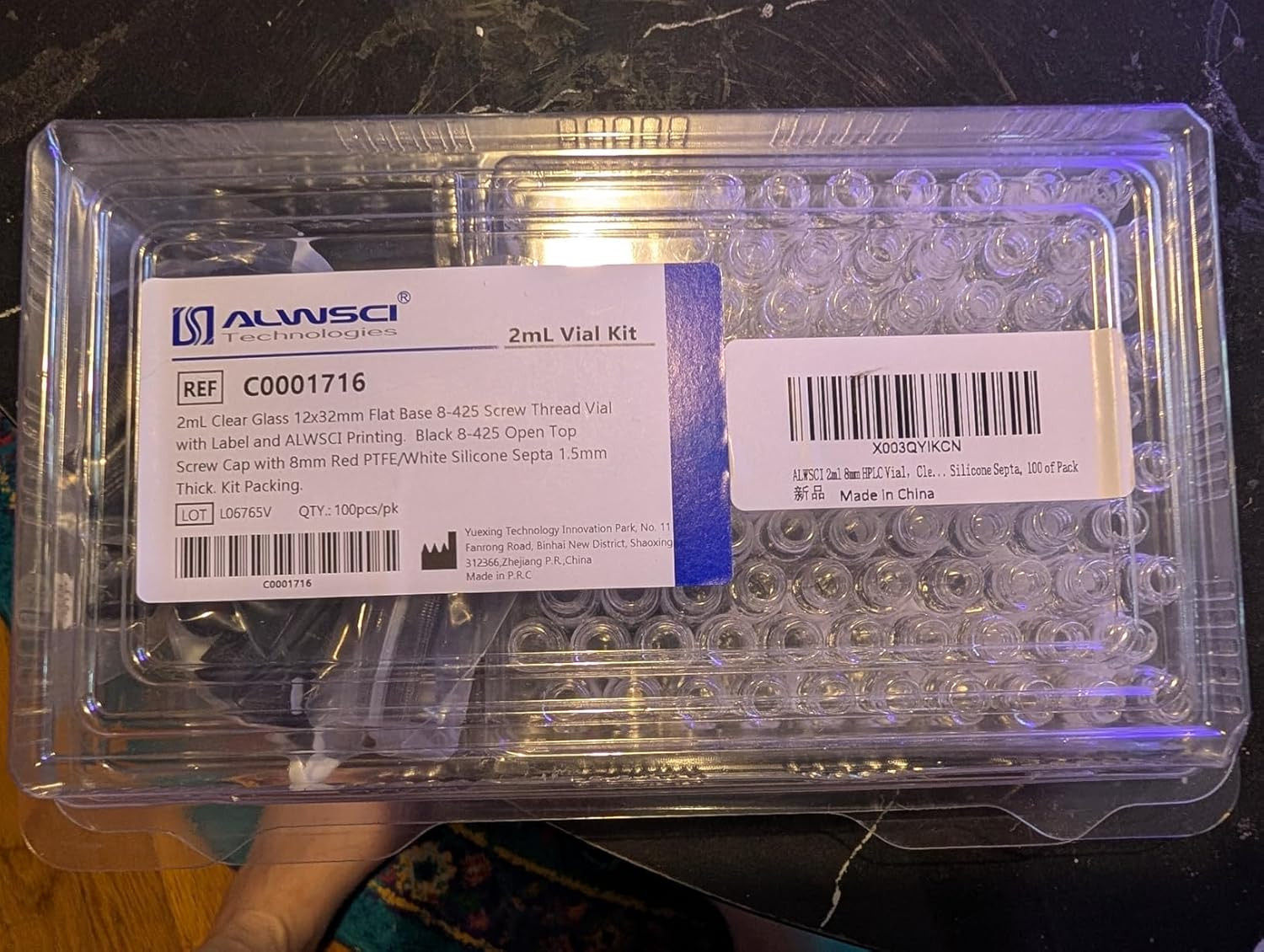 ALWSCI 2Ml 8Mm HPLC Vial，Clear Autosampler Vial, Borosilicate Sample Vial with G