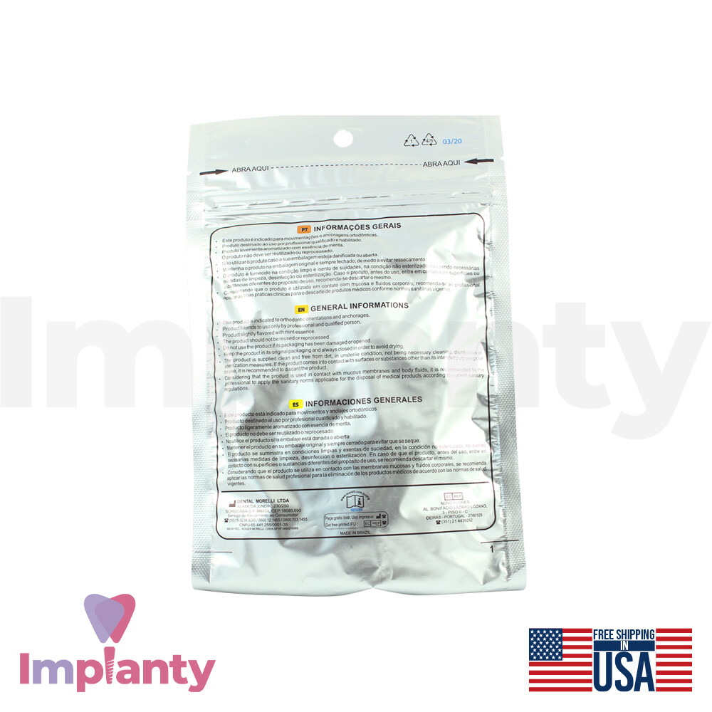 Morelli Orthodontic Intraoral Latex Elastics Transparent Bands Braces 1000pcs