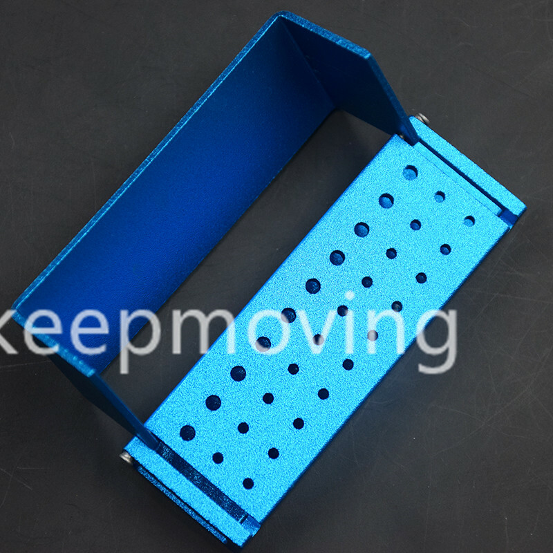 30 Dental Bur Burs Holder Block Disinfection Box Autoclave 20+10 Holes Aluminum