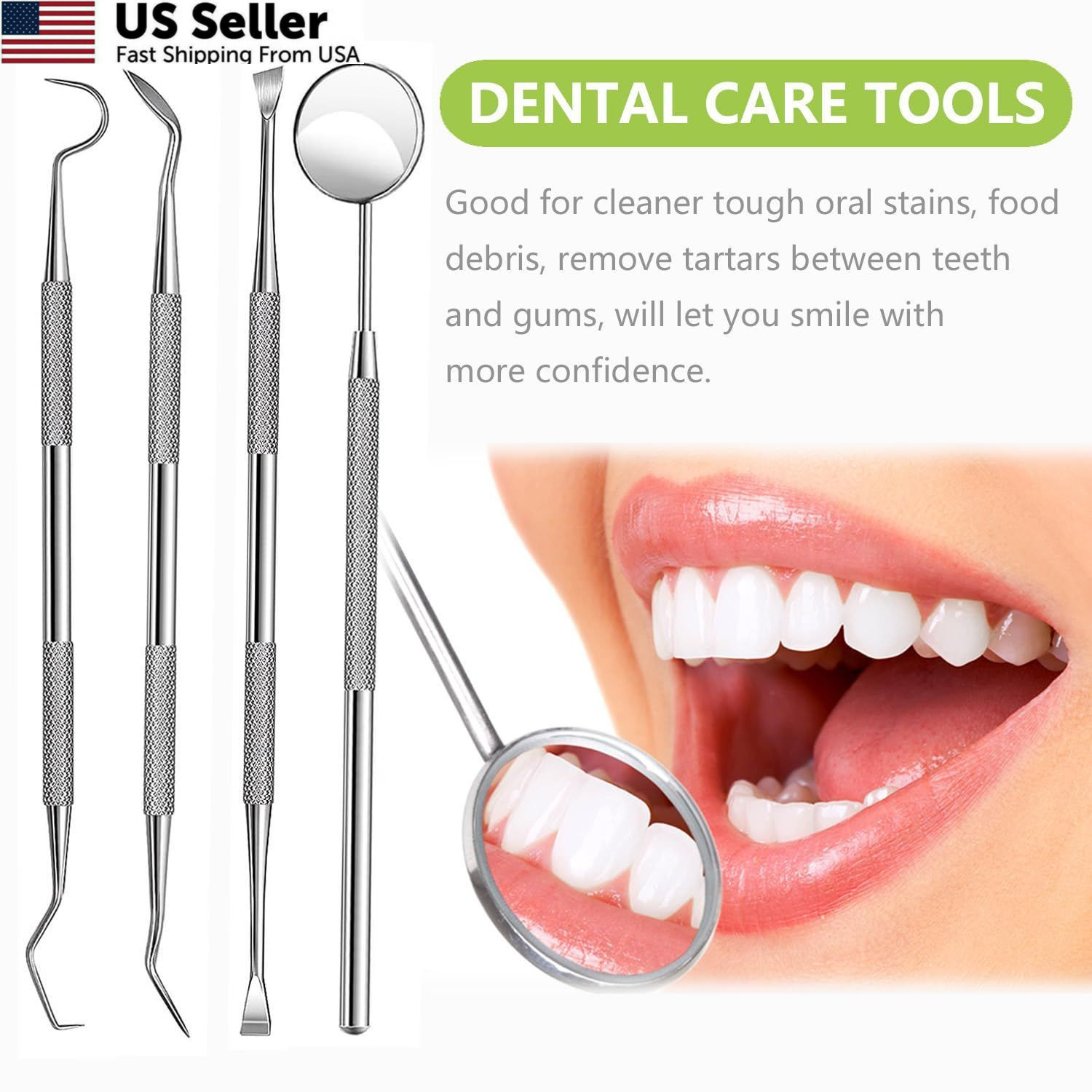 PARYUNGR Dental Tools, Professional Teeth Cleaning Oral 5 Piece Assortment