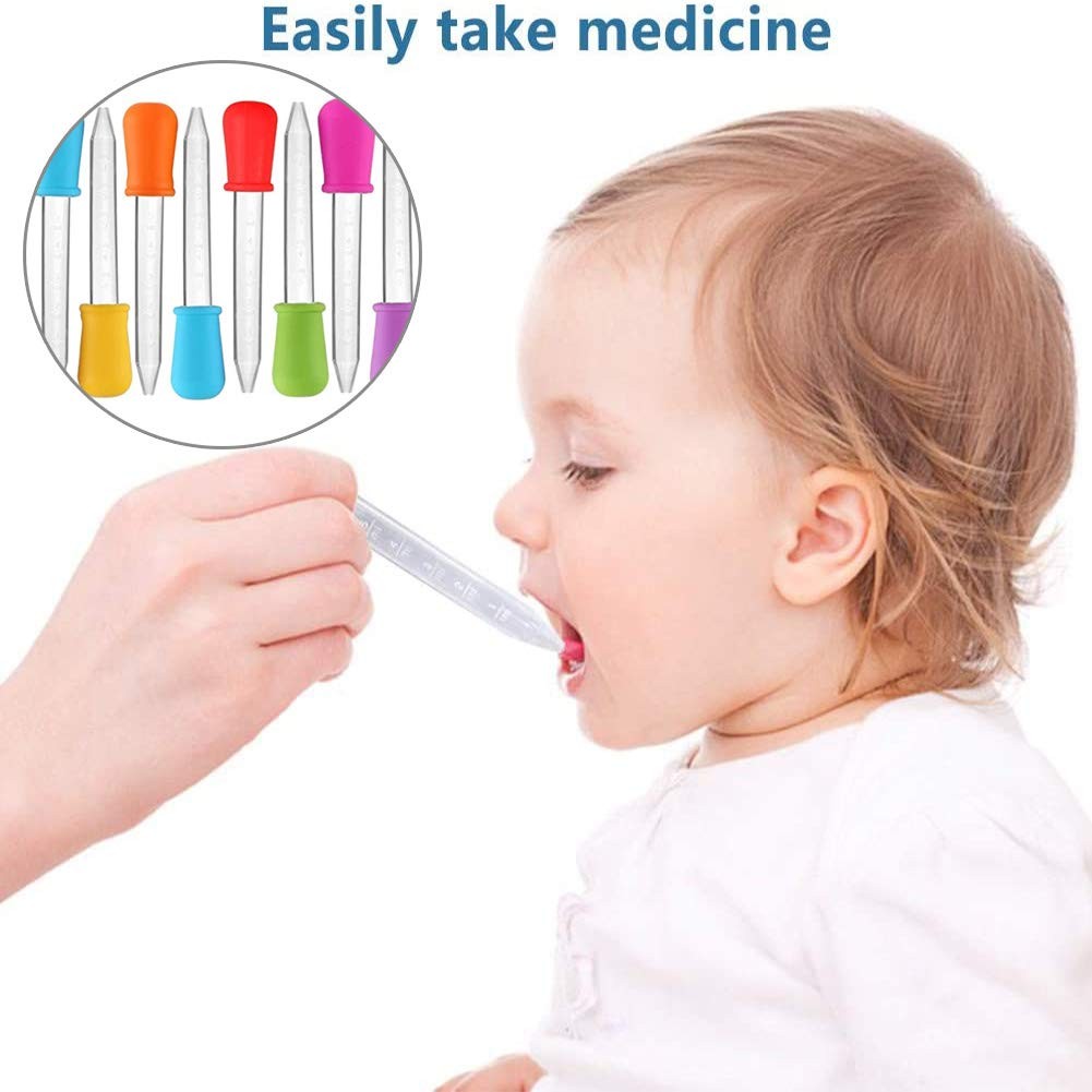 Shuiniba 5ml Liquid Droppers Medicine Silicone and Plastic Multiple Colors