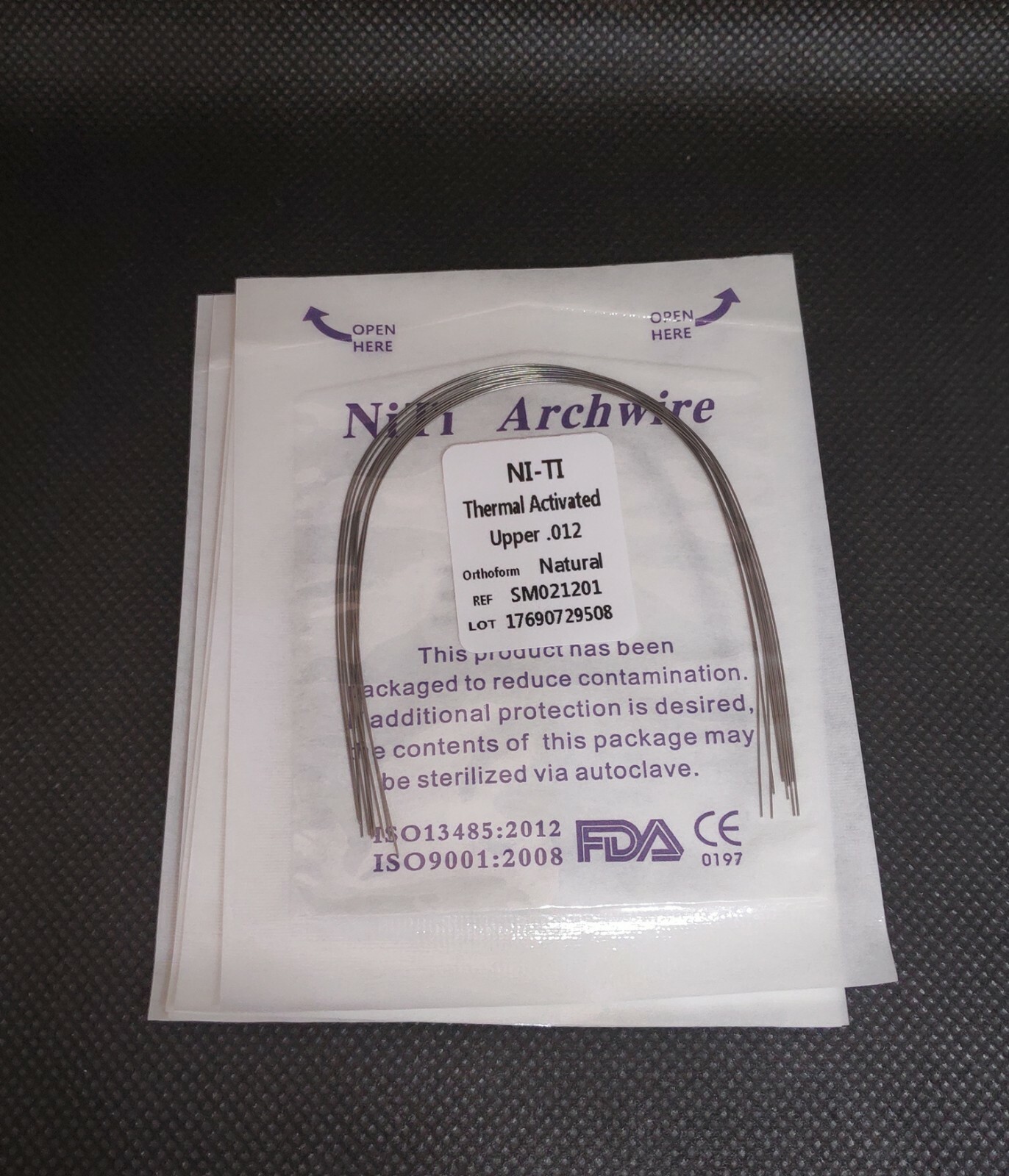 Dental Orthodontic Thermal Activated Niti Wires Round Arch Wires Natural Form