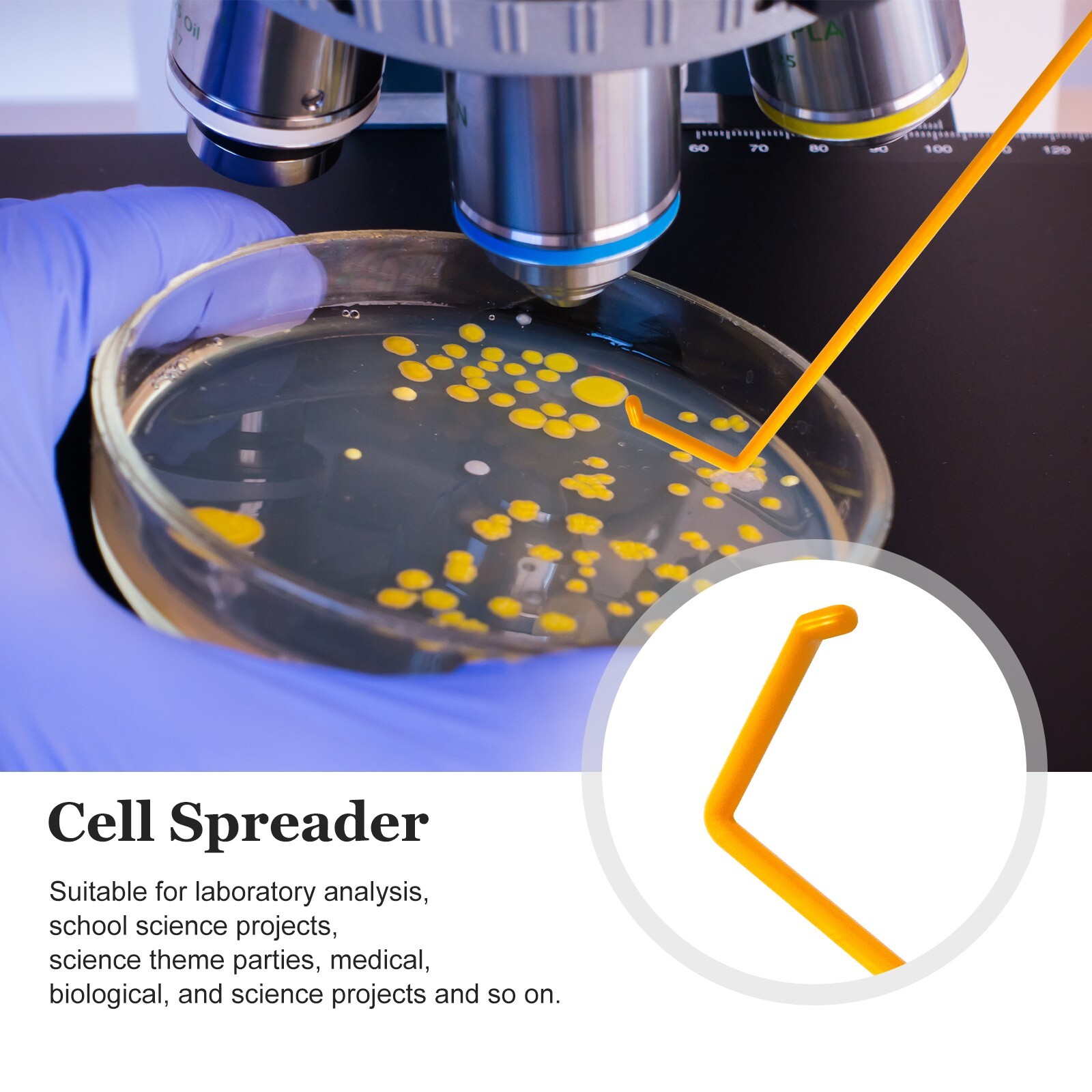 500Ocs Cell Spreaders, Orange, Sterile, individually wrapped