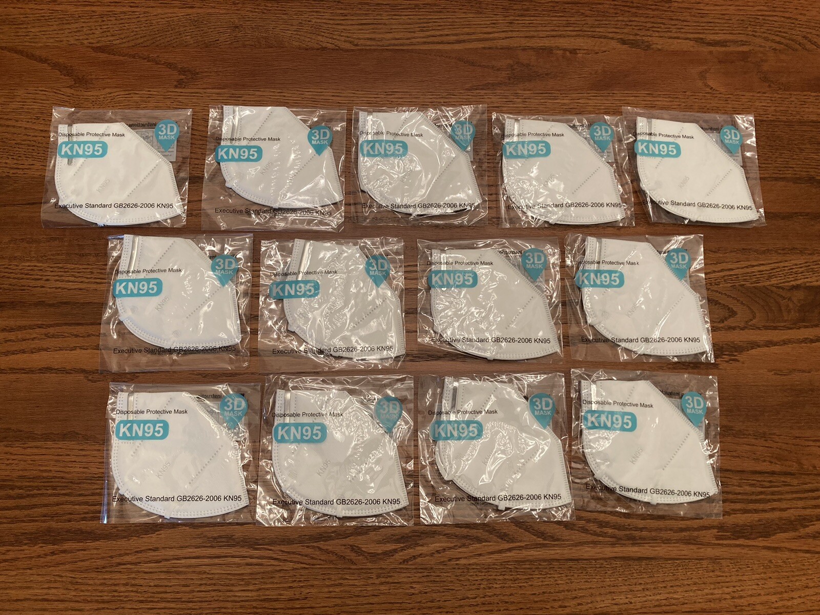 LOT 13pcs KN95 5-Layer Face Protection Respirator Masks Mouth Cover GB2626-2006