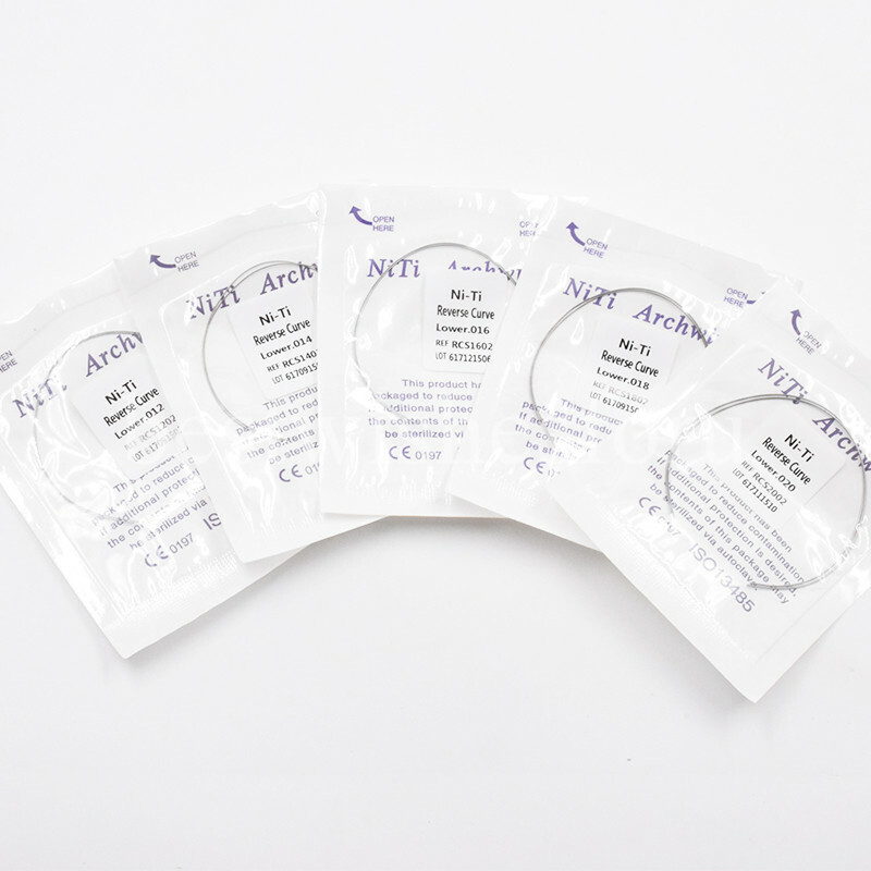 Dental Ortho Archwires Reverse Curve Niti Round Wires With Constant Elasticit