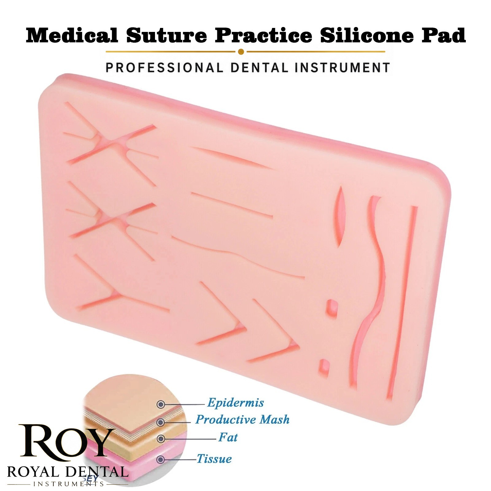 New Medical Skin Suture Practice Silicone Pad Wound Simulated For Training Kit