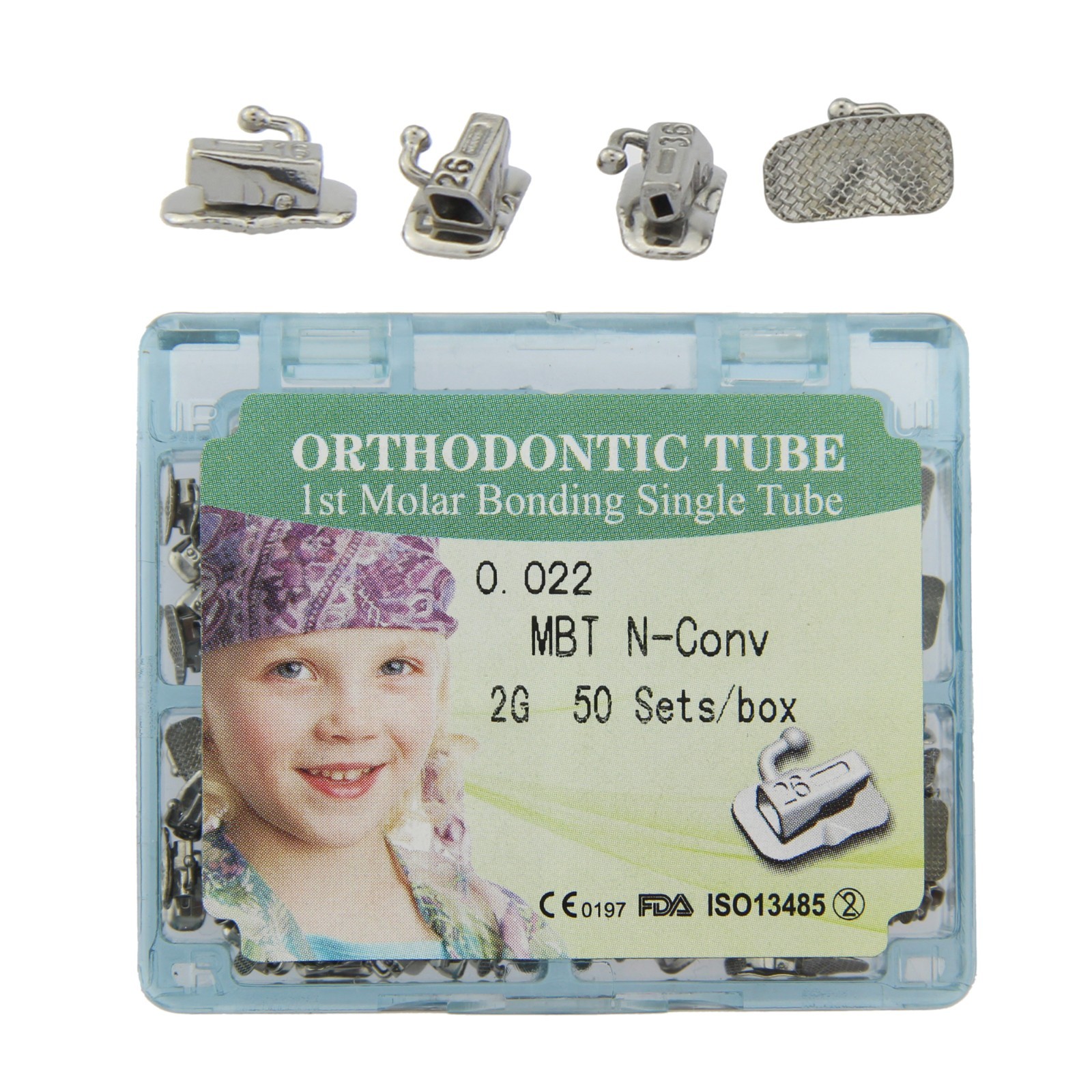 Dental Orthodontic Buccal Tube Molar Tubes Roth MBT 0.022 Convertible Monoblock