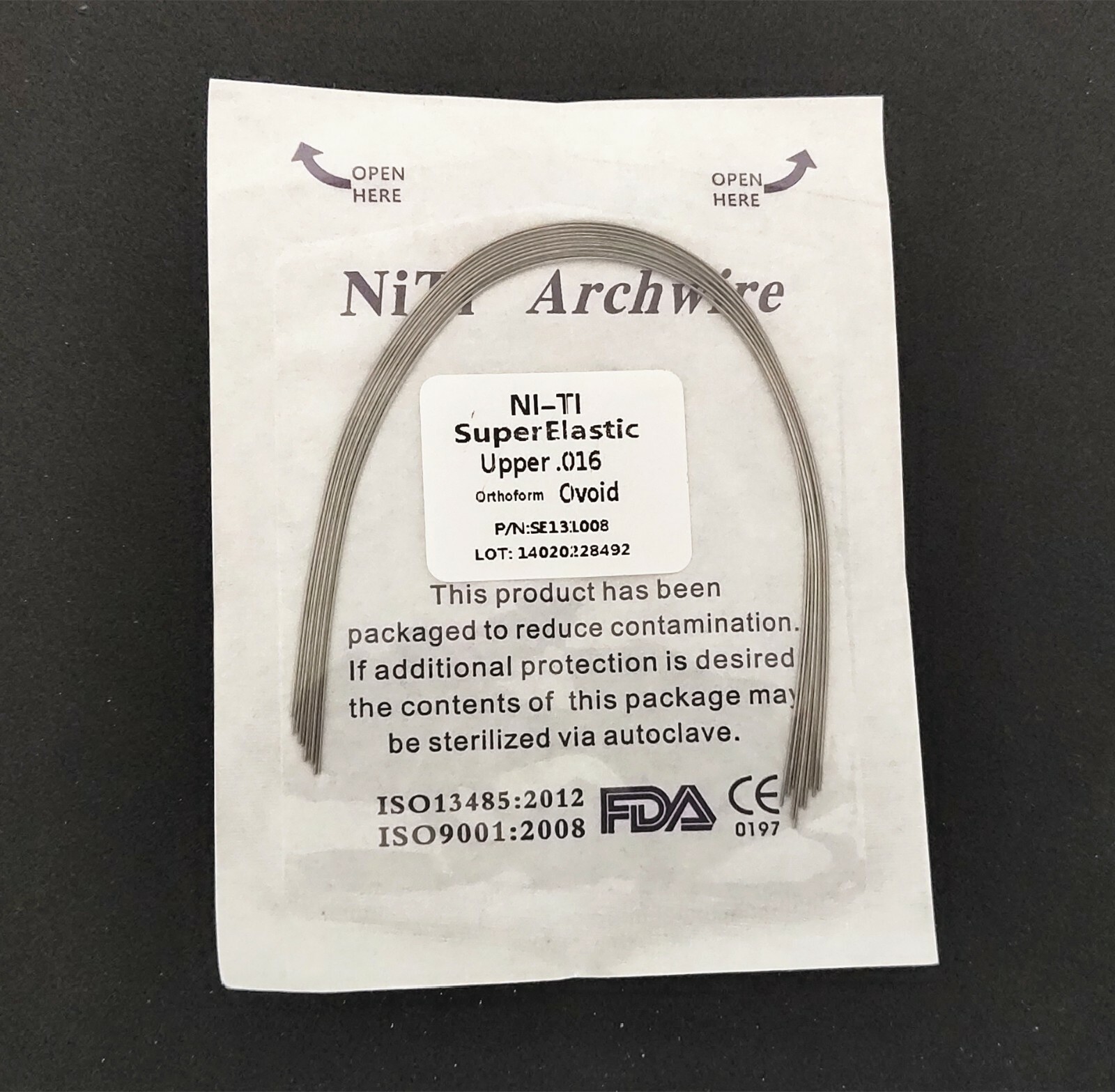 Dental Orthodontic Super Elastic Wire Niti Round Arch Wires Ovoid Form