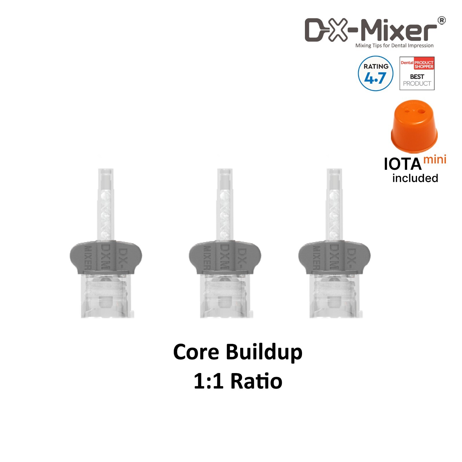 48 pcs Dental HP Mixing Tips Core Material + 50 intraoral tips- DX-Mixer®