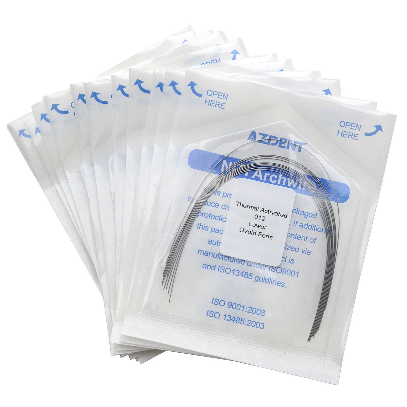 Dental Ortho Super Elastic Niti Arch Wire Round Ovoid Form for Bracket Braces CE