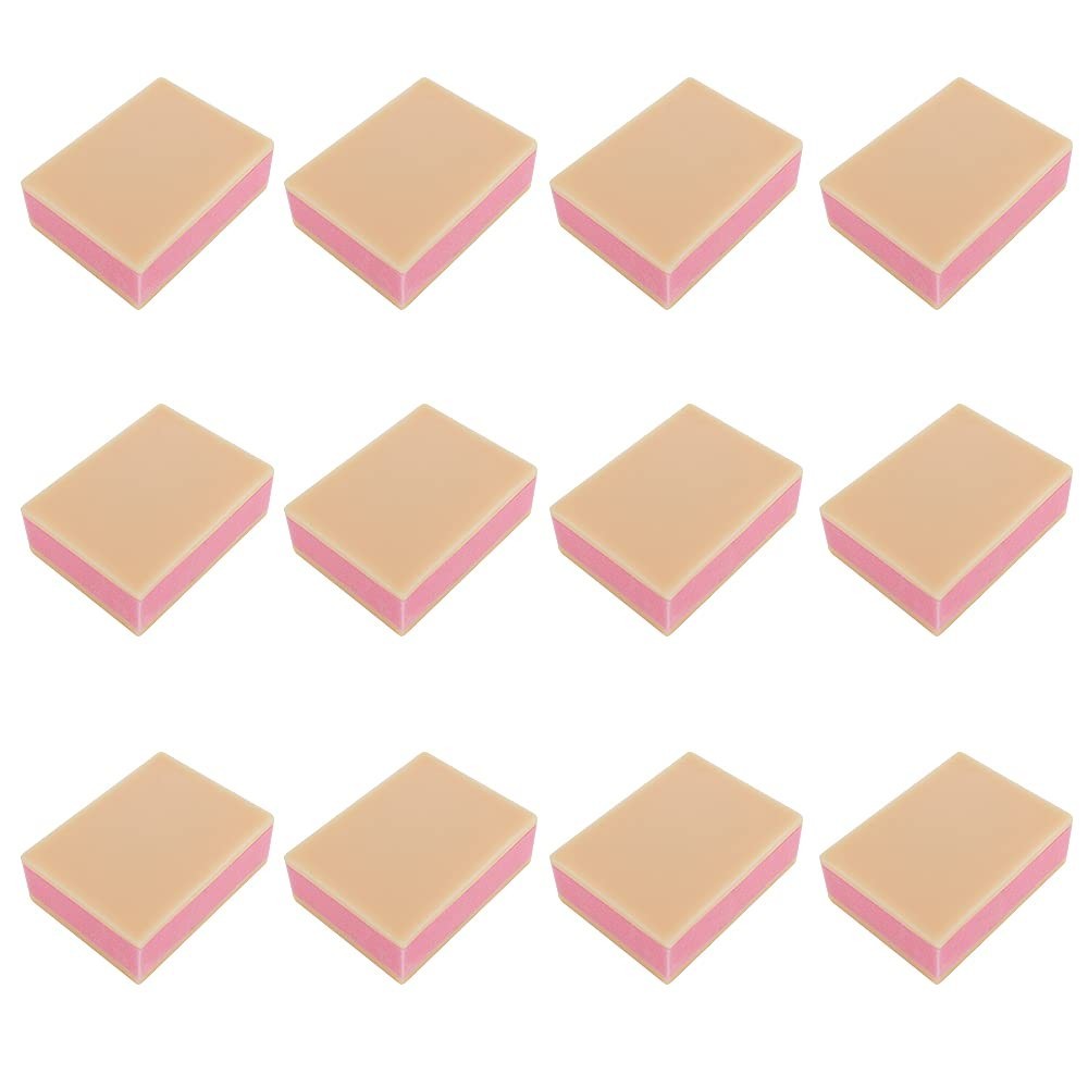 Silicone Skin Injection Training Pad, 12Pcs, Nurse Student Practice