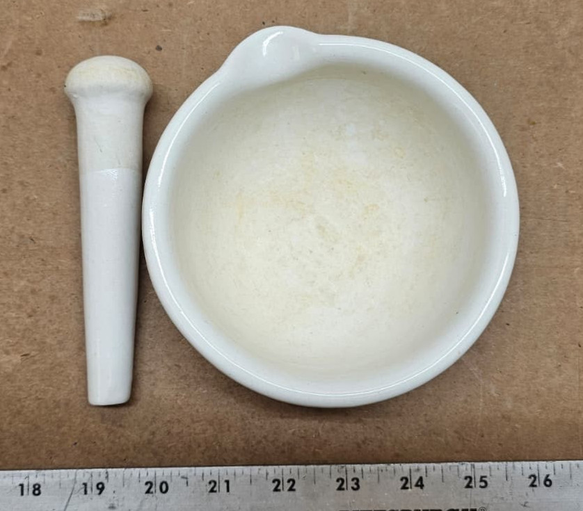 Unbranded White Glazed Porcelain Mortar & Pestle Set (5″) (1 set)