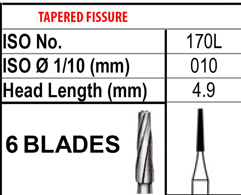 FG 170L Beavers Carbide Burs FG170L Bur #170L Friction Grip Made in Canada