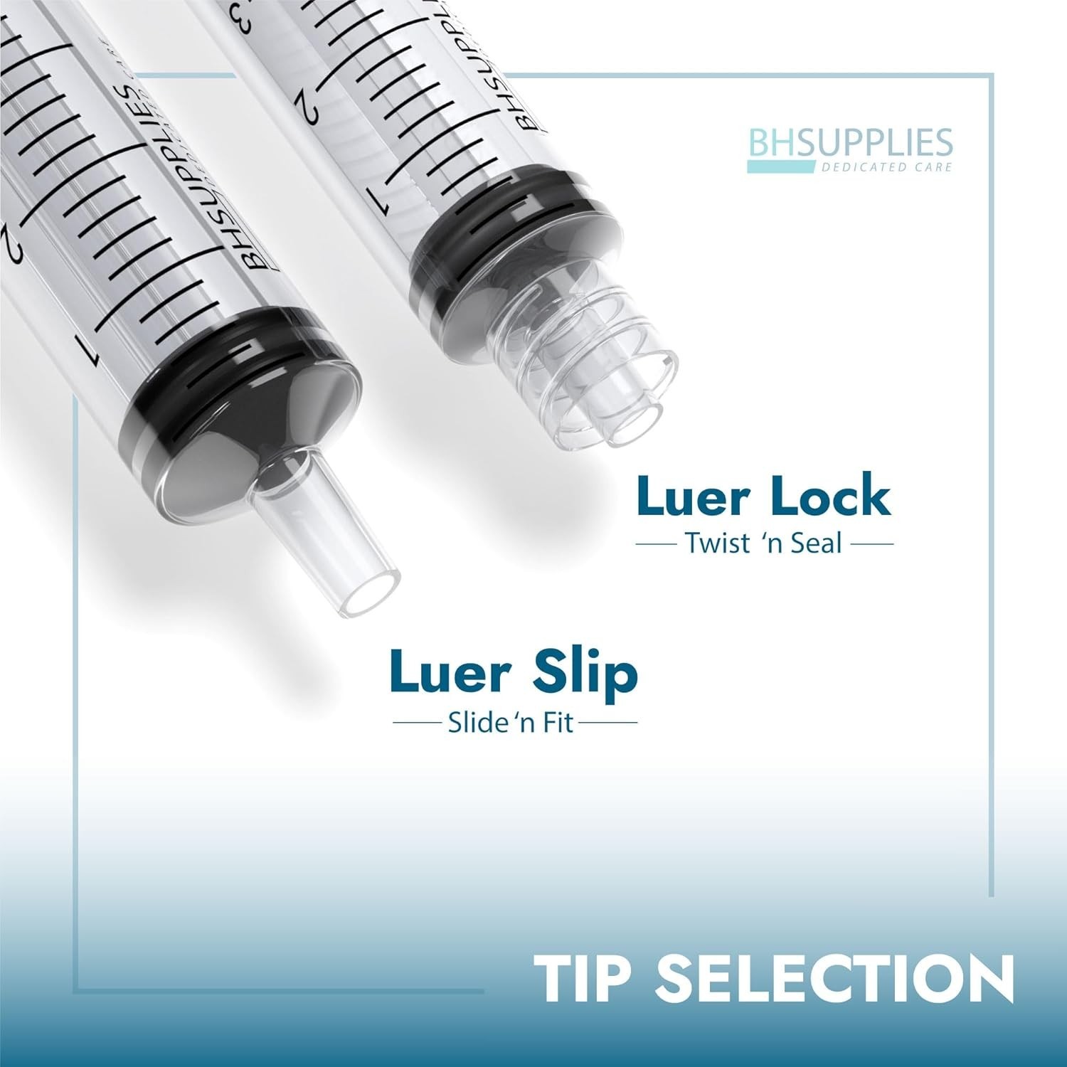 1mL Luer Slip Tip Syringes No Needle – Sterile, Individually Wrapped – 100 Sy…