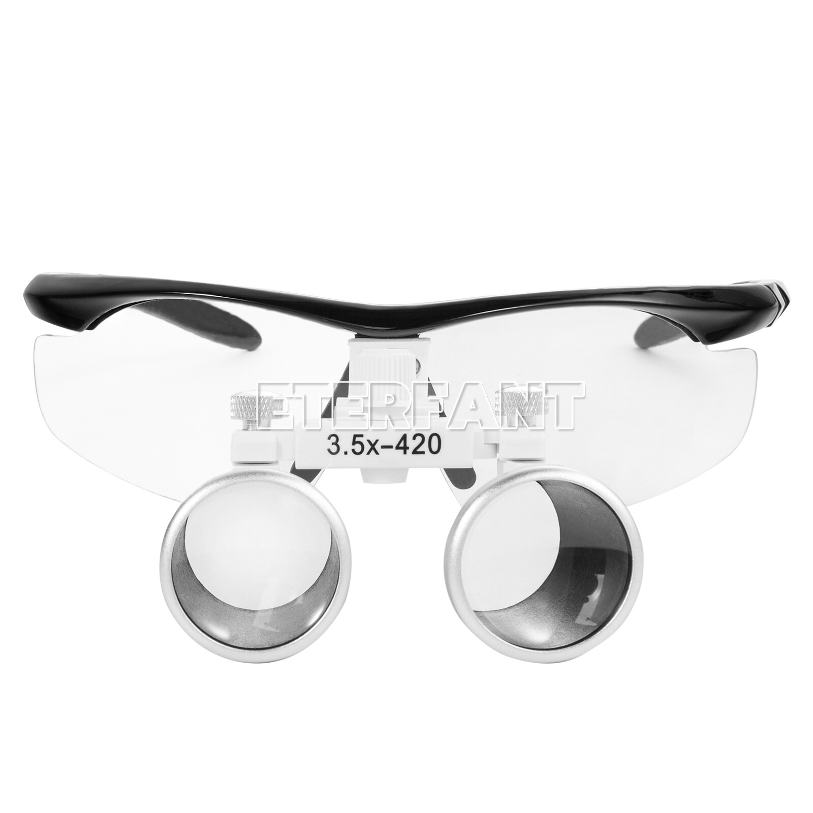 ETERFANT Dental Surgical Binocular Loupes Glasses Lens Magnifier 3.5X-420m Black