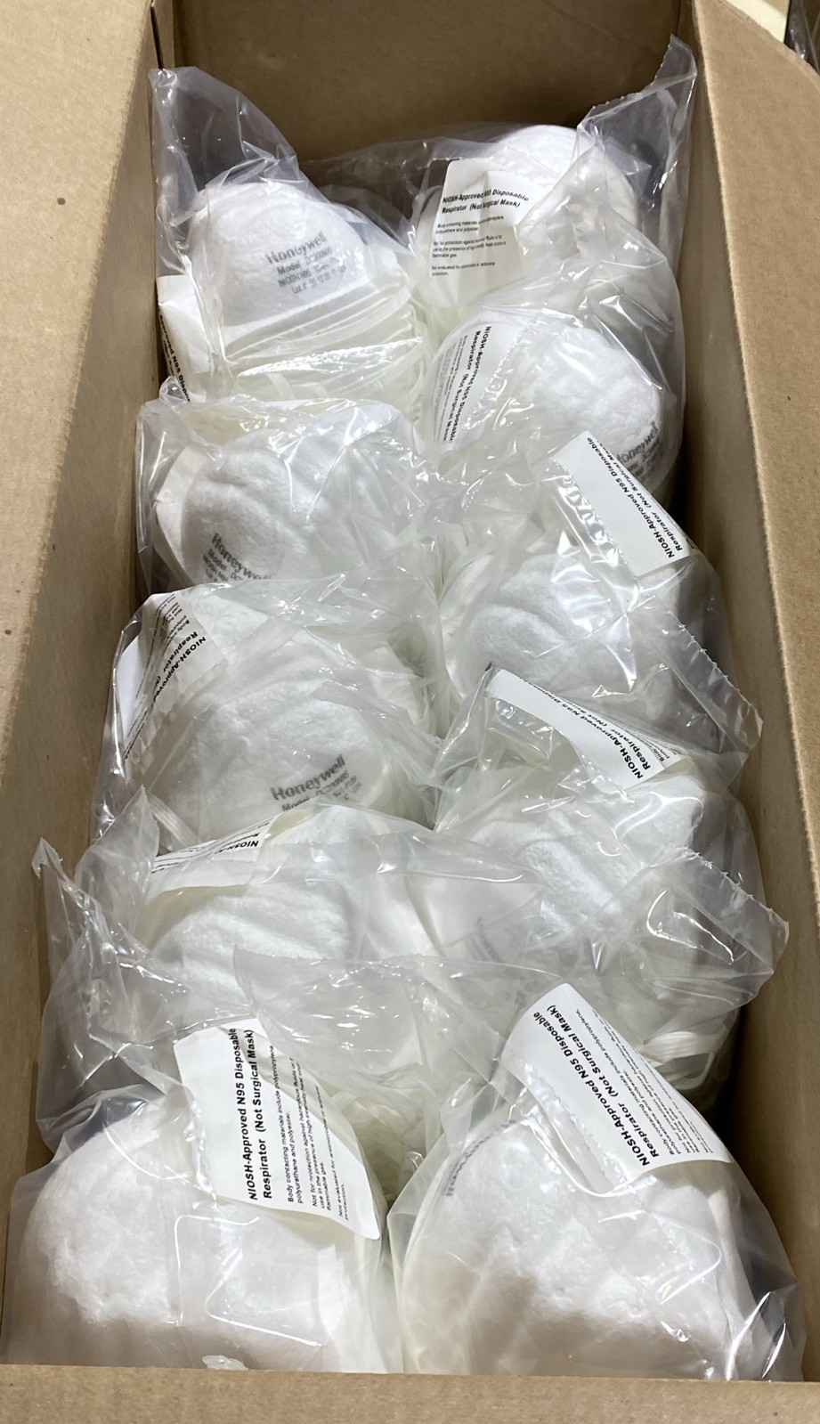 Honeywell N95 DC300N95 Respirator Particulate Masks Disposable NIOSH, 200/Case.