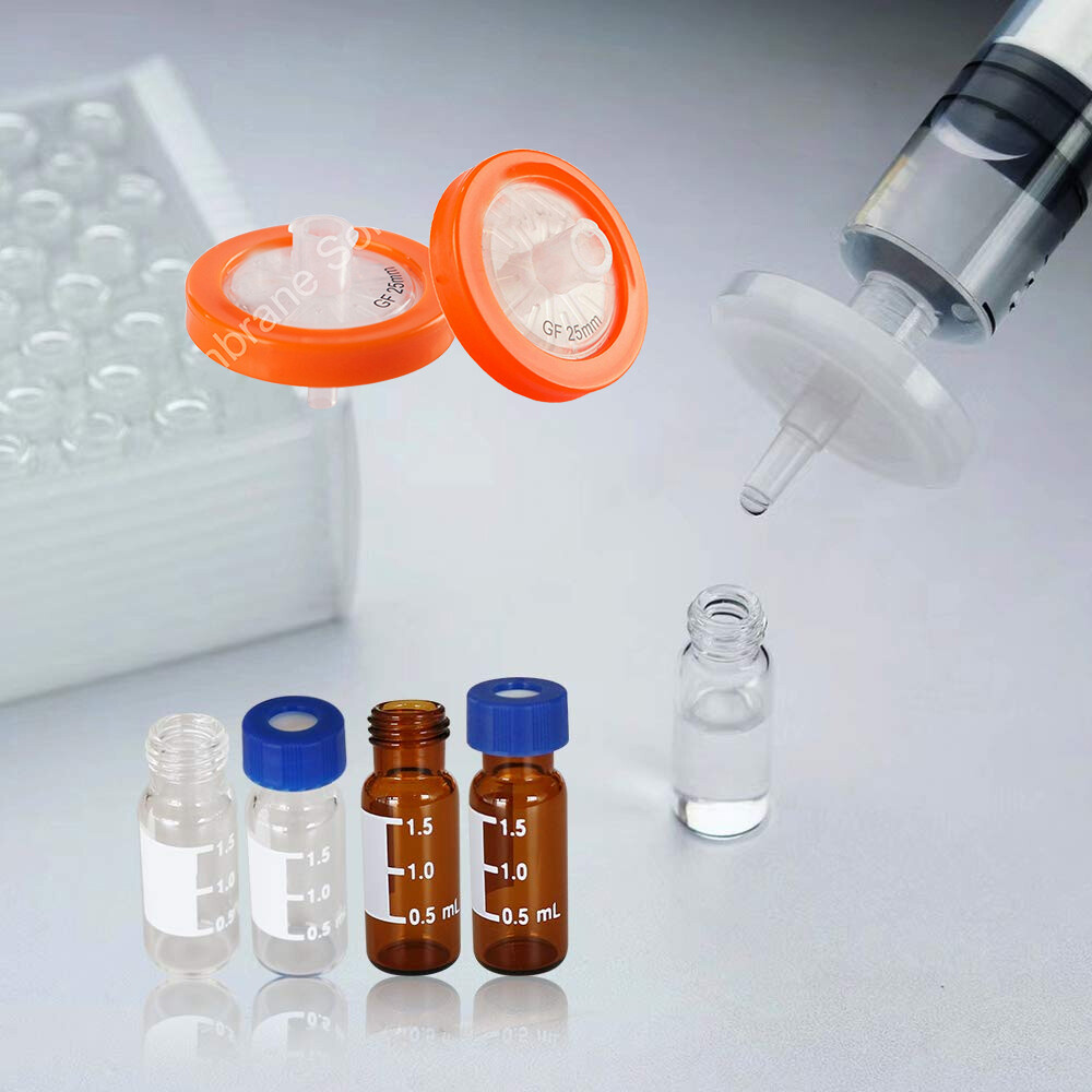 Glass Fiber GF Non-sterile Syringe Filters 25mm Diameter 0.7um Pore Size