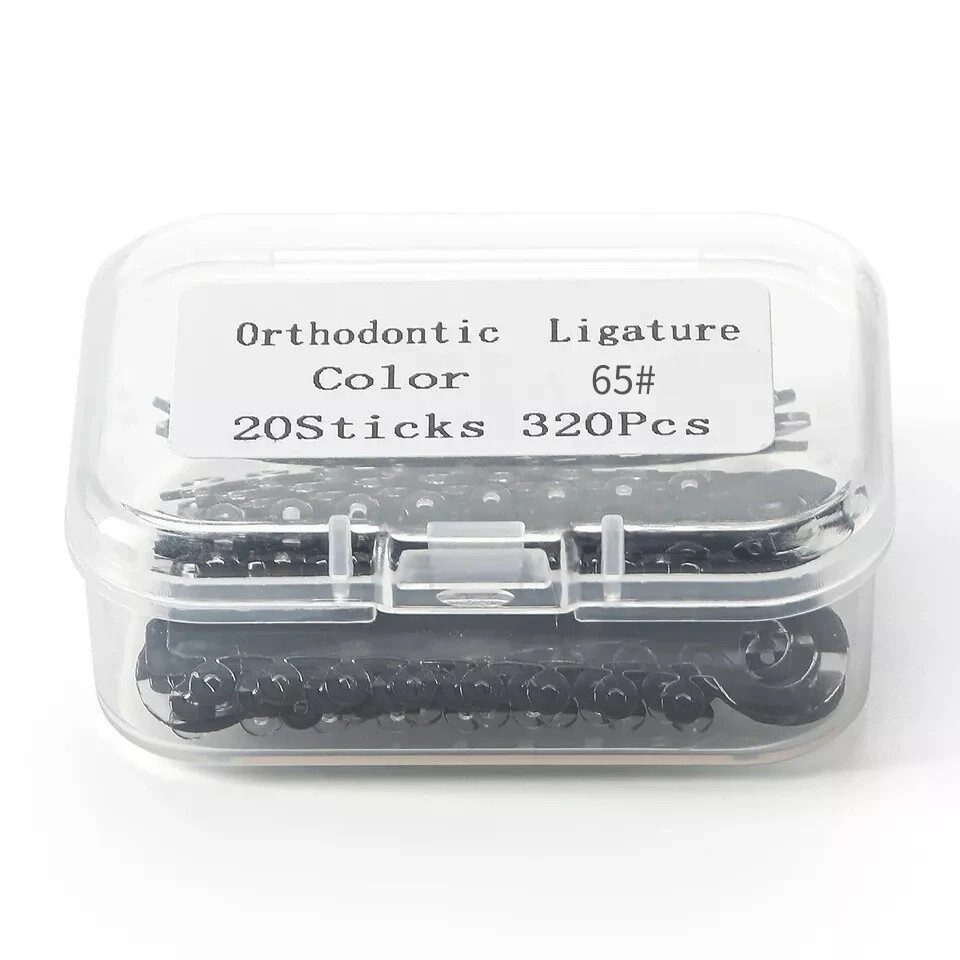 Ligaduras de ortodoncia dental Bandas elásticas Ligature Tie Single/Double Color
