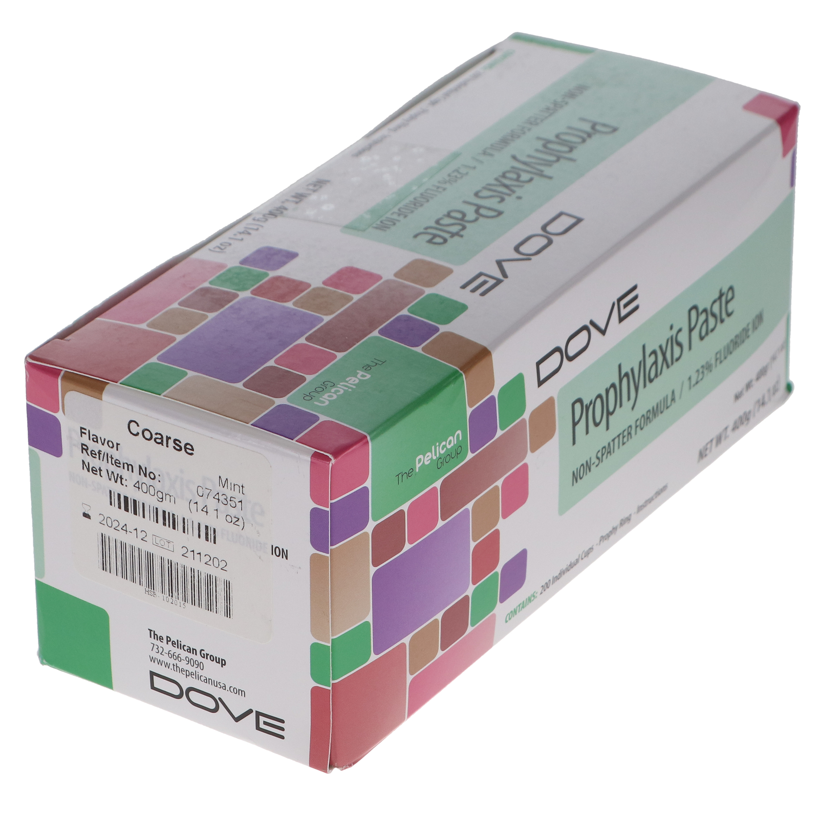 House Brand Dentistry 102015 HSB Dental Prophy Paste Cups Mint Coarse Grit 200Bx