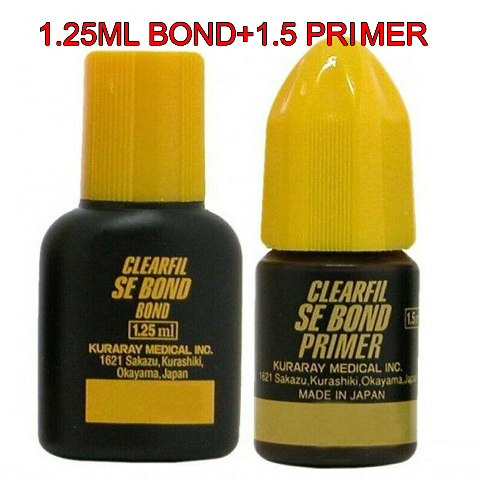 1Set Dental Kuraray CLEARFIL SE BOND Bonding Self-etching 1.5+1.25 Free Shipping