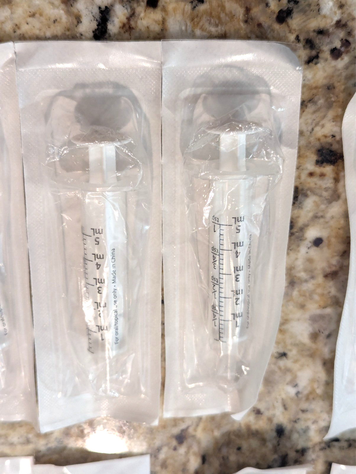 10 Pack Disposable Plastic Oral Dispenser Syringes Liquid Medicine up to 5ml
