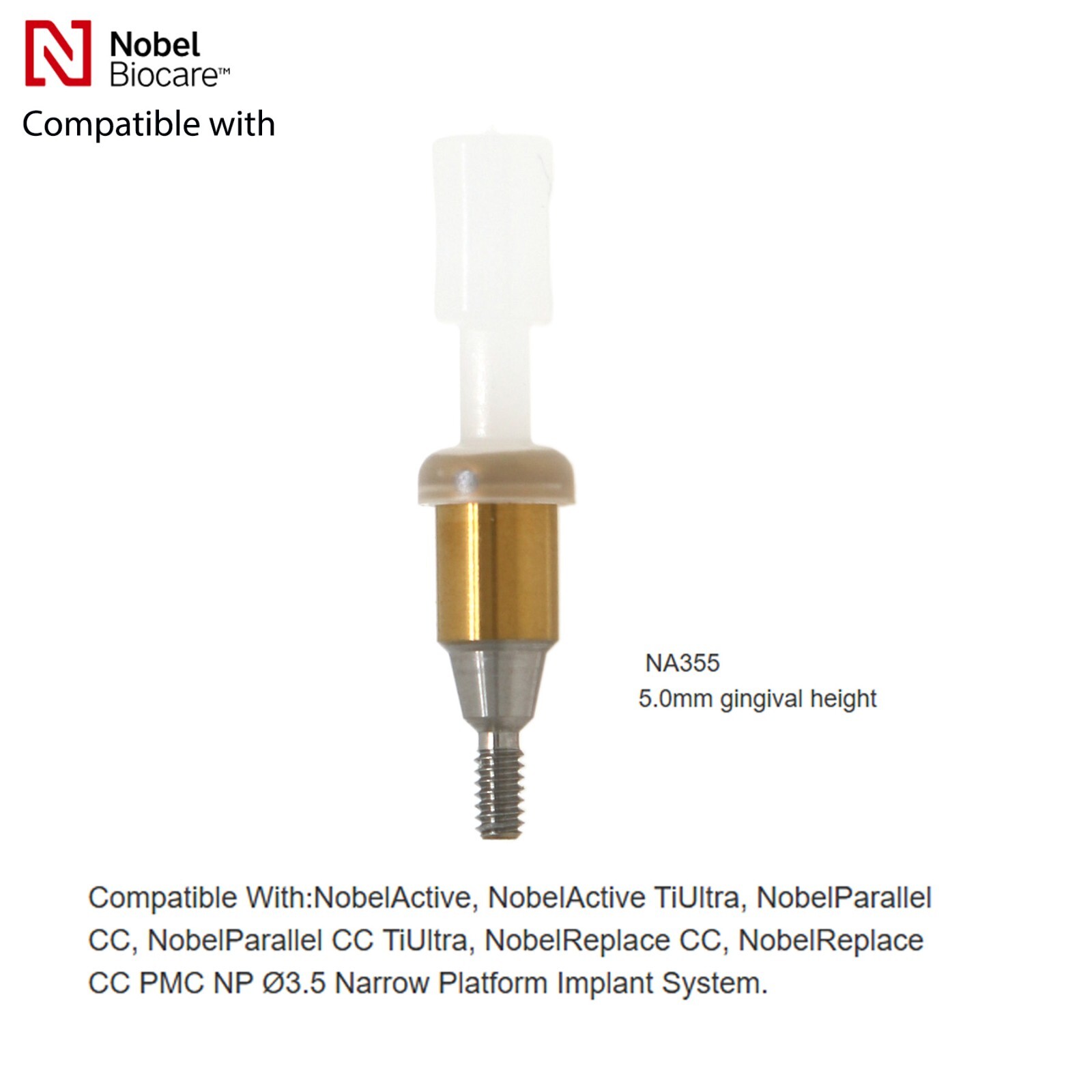 US Locator Abutment Compatible Nobel Active Conical Connection Internal RP/NP