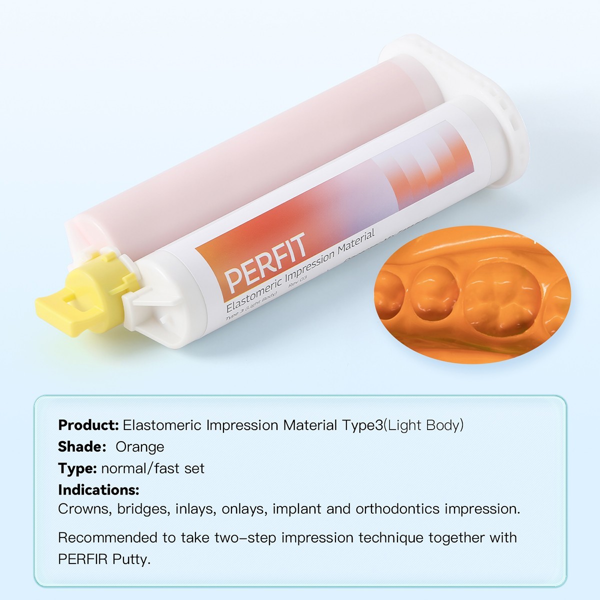 Dental Impression Material silicone Putty Normal Fast Set Heavy/Light Body