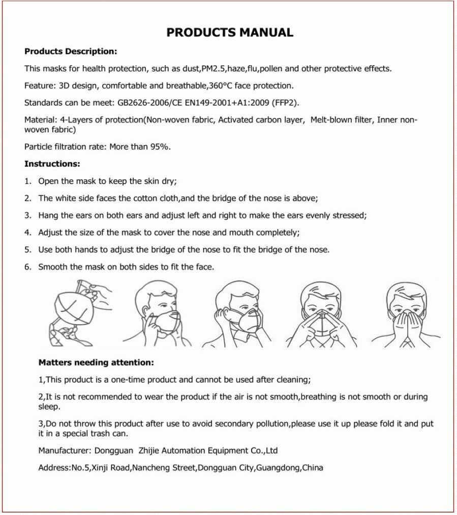 [50 PACK] KN95 Protective 5 Layers Face Mask BFE 95% Disposable Respirator