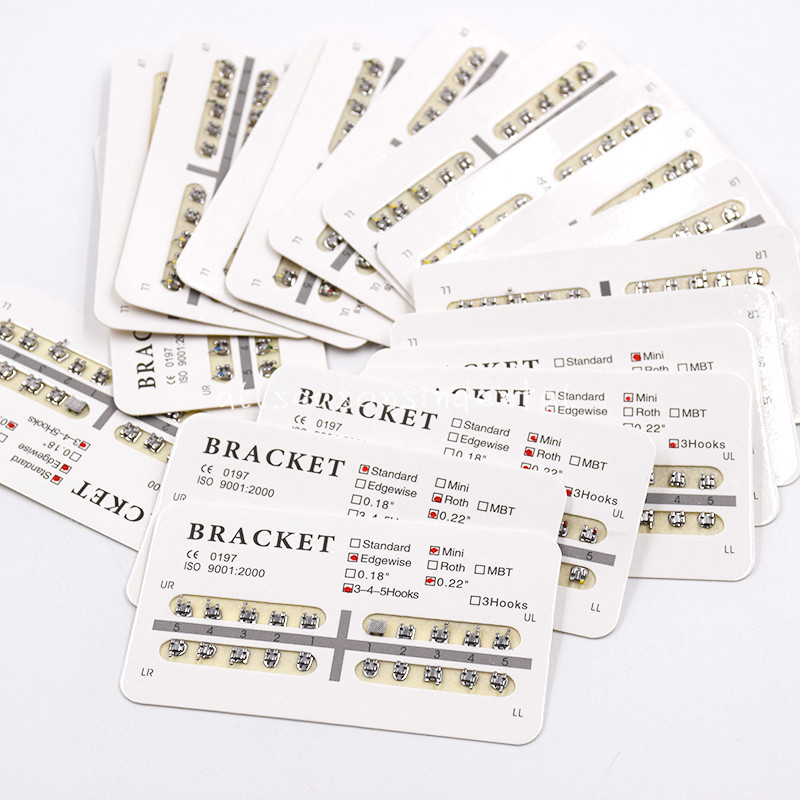 1 Bag Dental Orthodontic Metal Brackets Braces Mini Slot.018/022 No/3 /345 Hooks