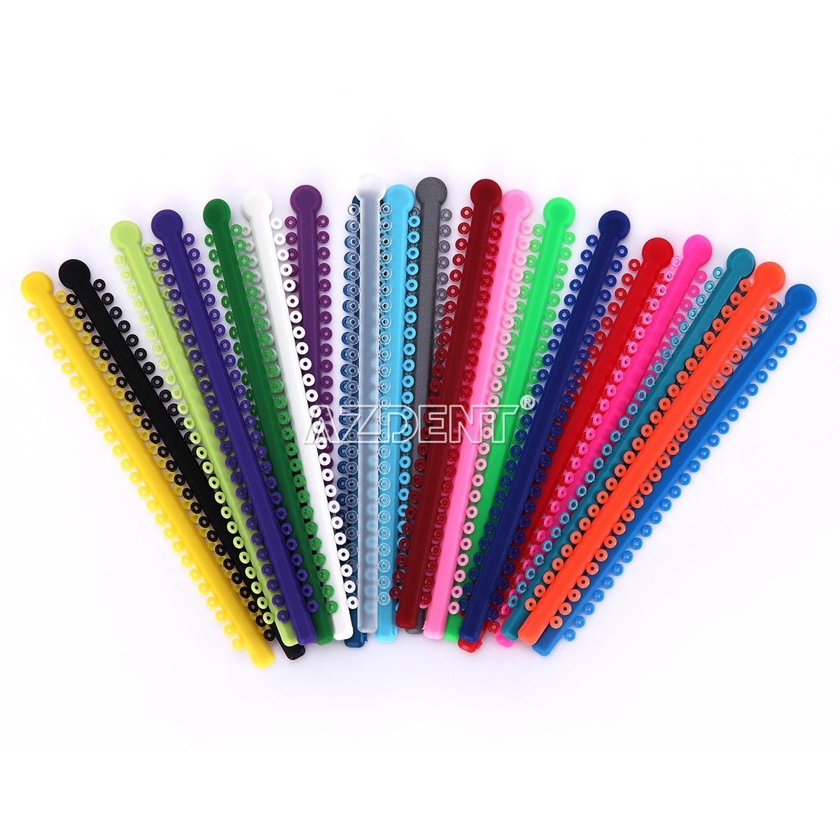 1000pcs Long Colored Dental Ligature Rubber Ties Bands Brace Orthodontic Elastic