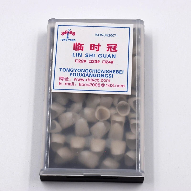 50 Pcs/Box Dental Whitening Front Temporary Crown Material Polycarbonate Tooth