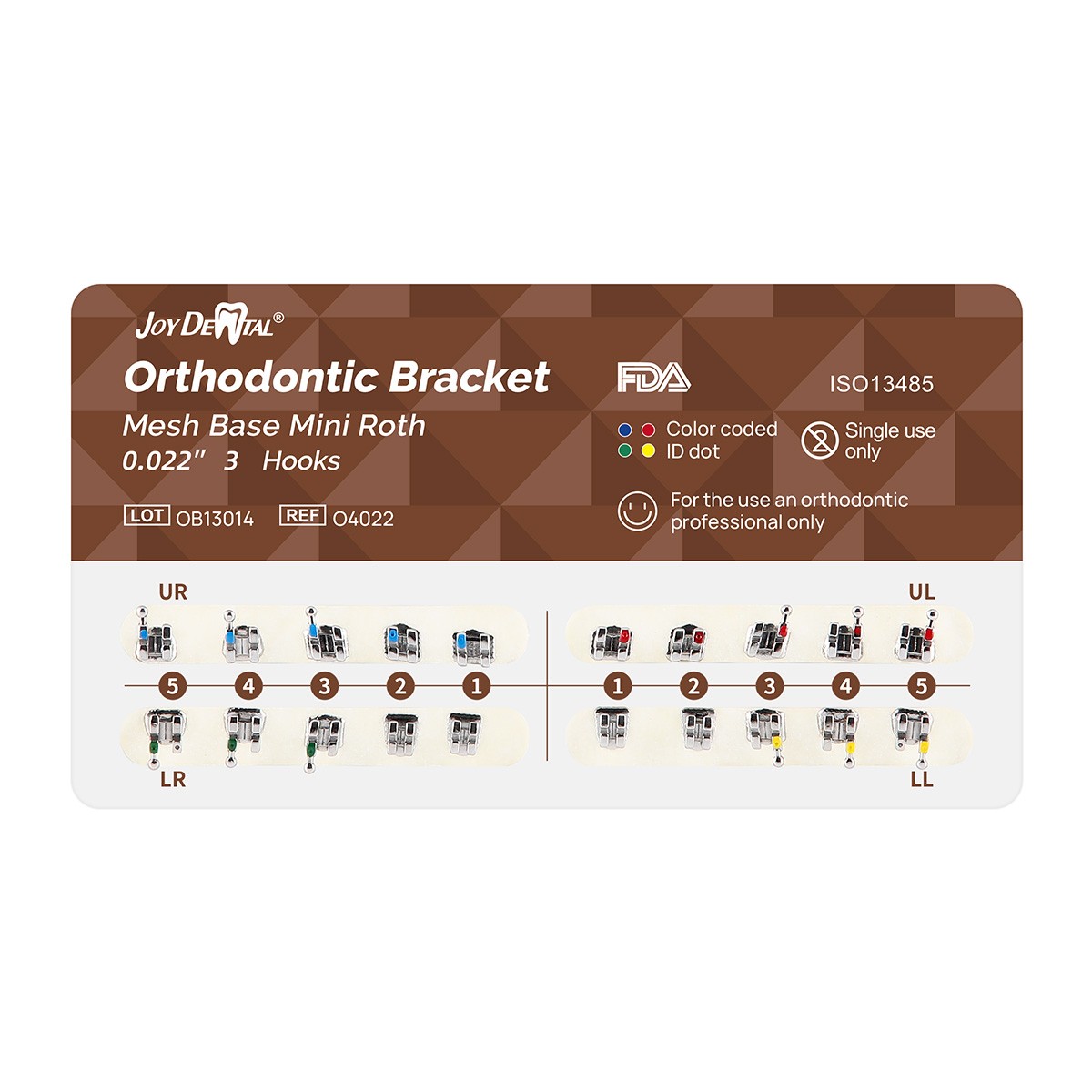 1 Pack Dental Orthodontic Brackets Braces Mini Roth 0.022 3hook 20Pcs/Pack