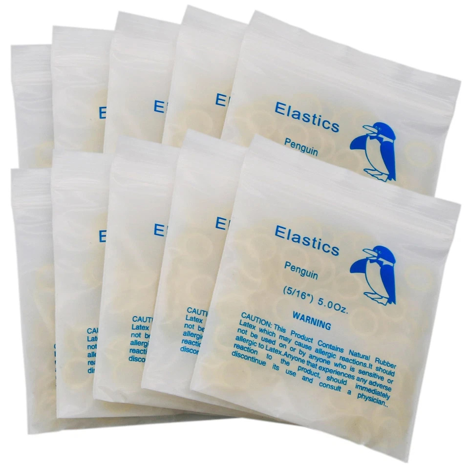 US Orthodontic 5.0Oz Elastics Braces Rubber Bands Latex Braces 1000/2000/3000Pcs