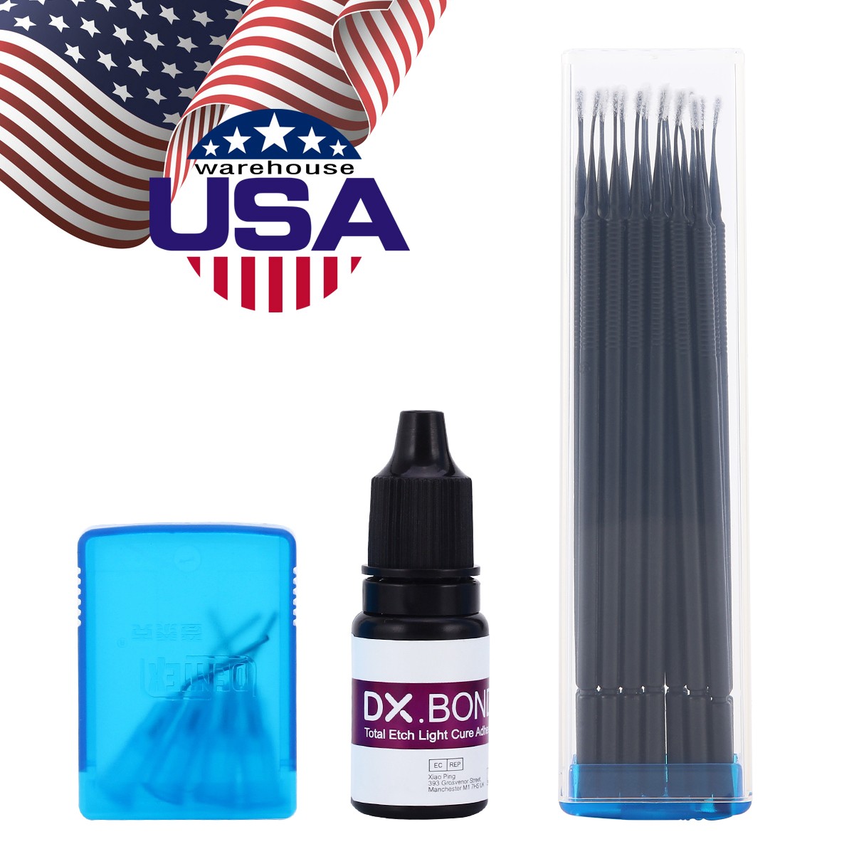 Dental Light Cure Composite Kit 5 Colors A1-A3.5 with Etchant & Bonding Agent