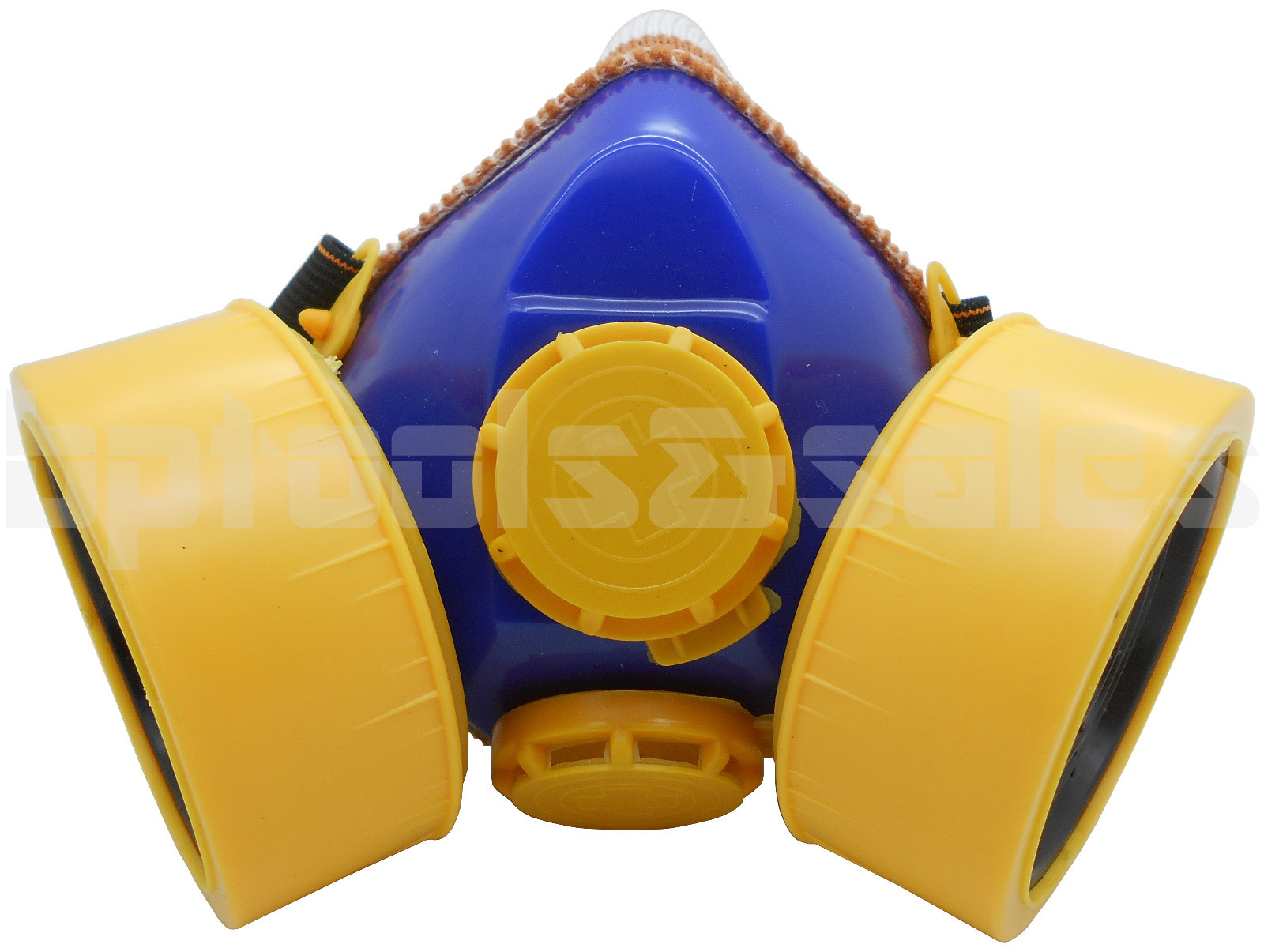 Industrial Chemical Respirator Mask Assembly w/ Dual Filter Cartridges Gas Vapor