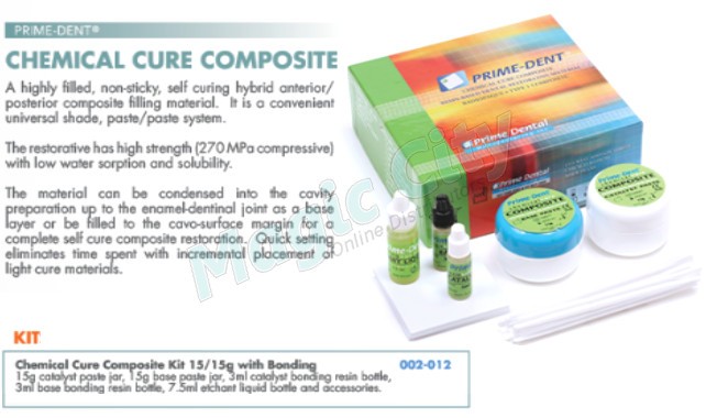 Prime-Dent Dental Chemical Self Cure Composite Resin Kit 15g