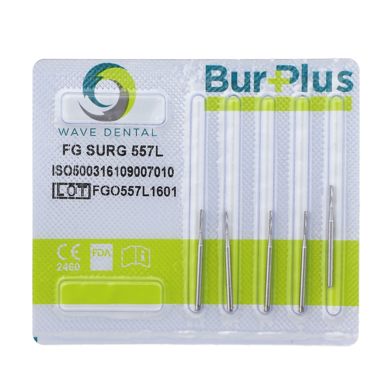 WAVE Dental Carbide Oral Surgical Bur FG 557 SL Length 25mm Friction Grip Burs