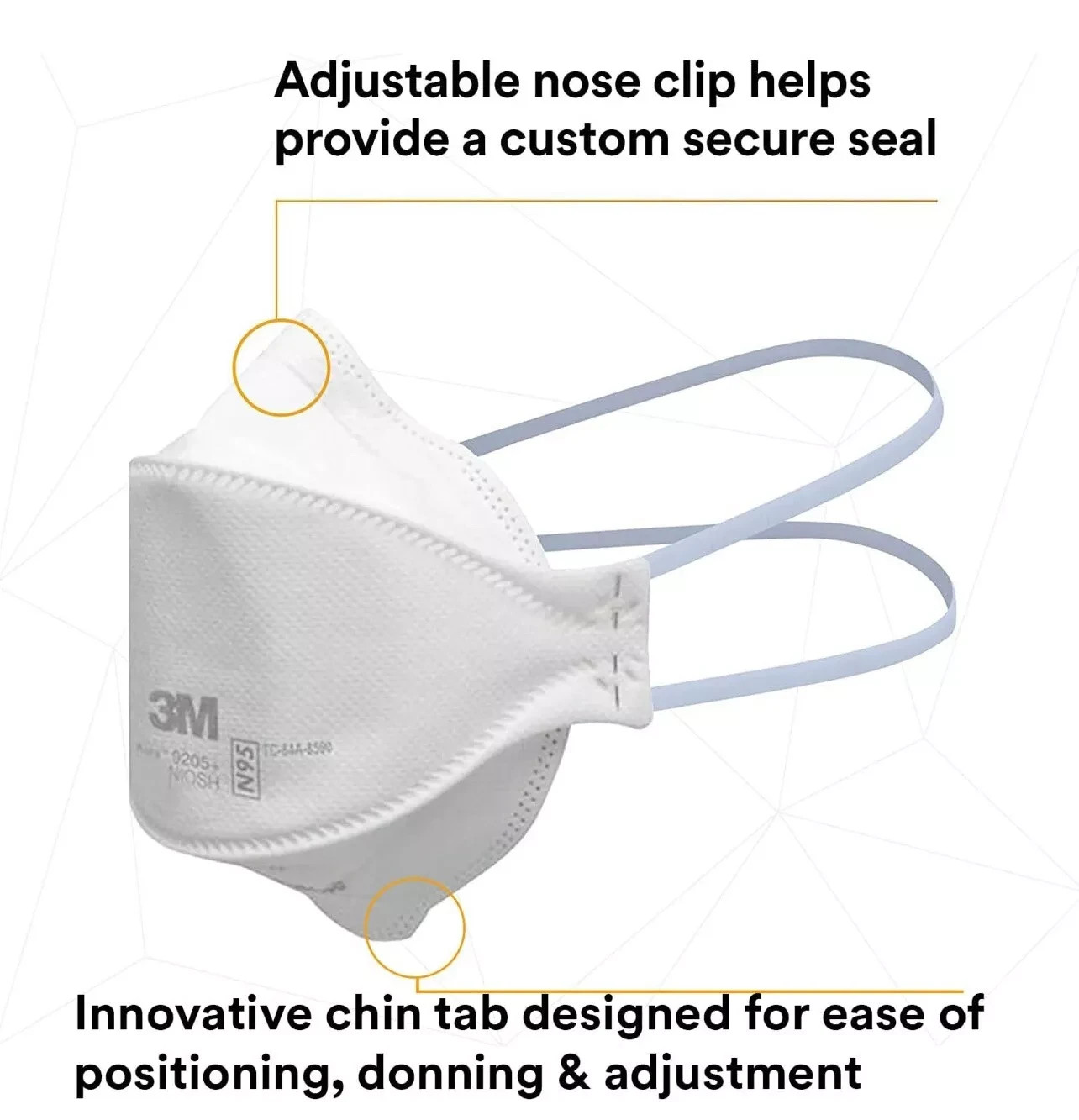 New! 3M Aura 9205+ N95 Particulate Respirator Disposable Protective Mask 20 PCS