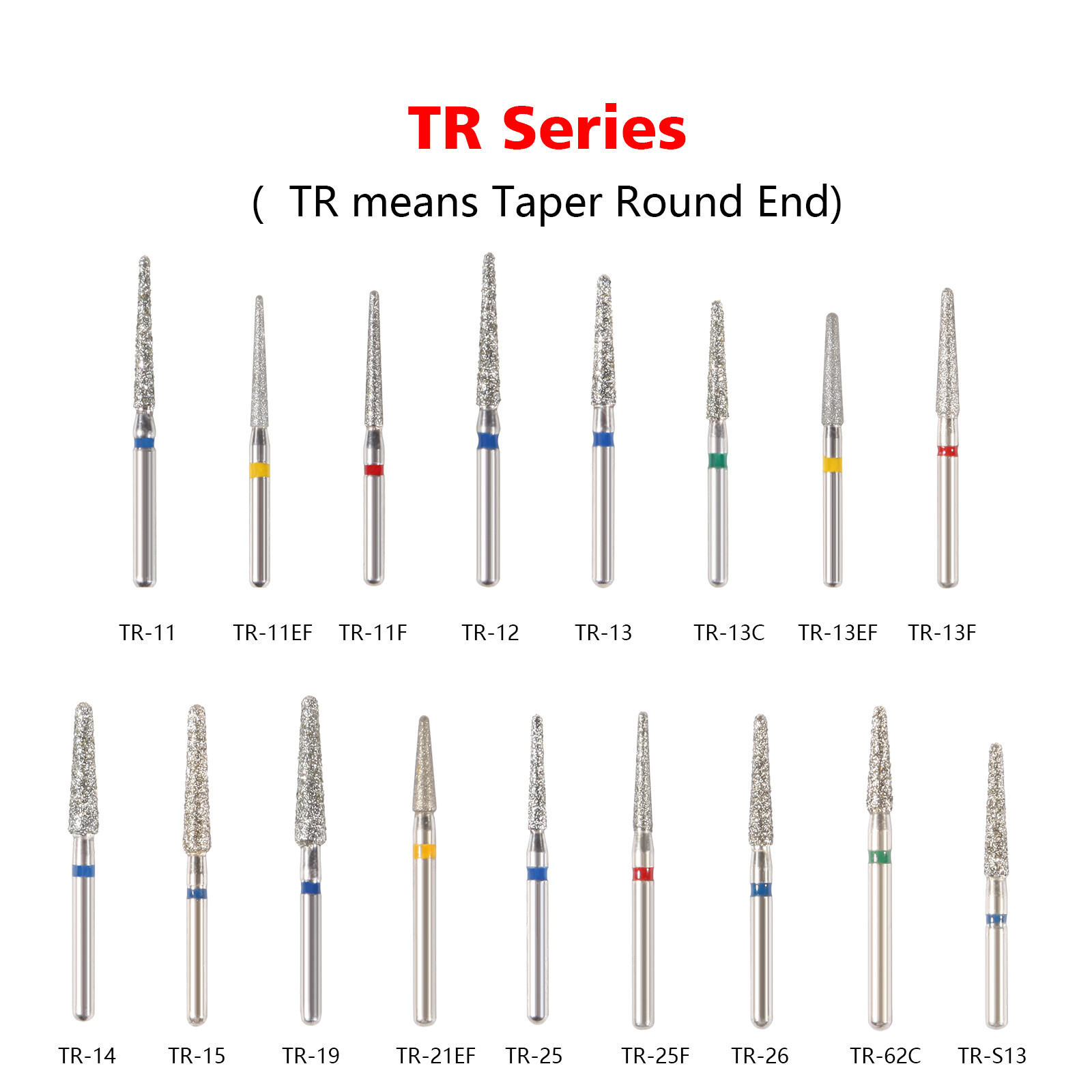 100pcs Dental Super Coarse Diamond FG Burs for High Speed Handpiece 97Sizes
