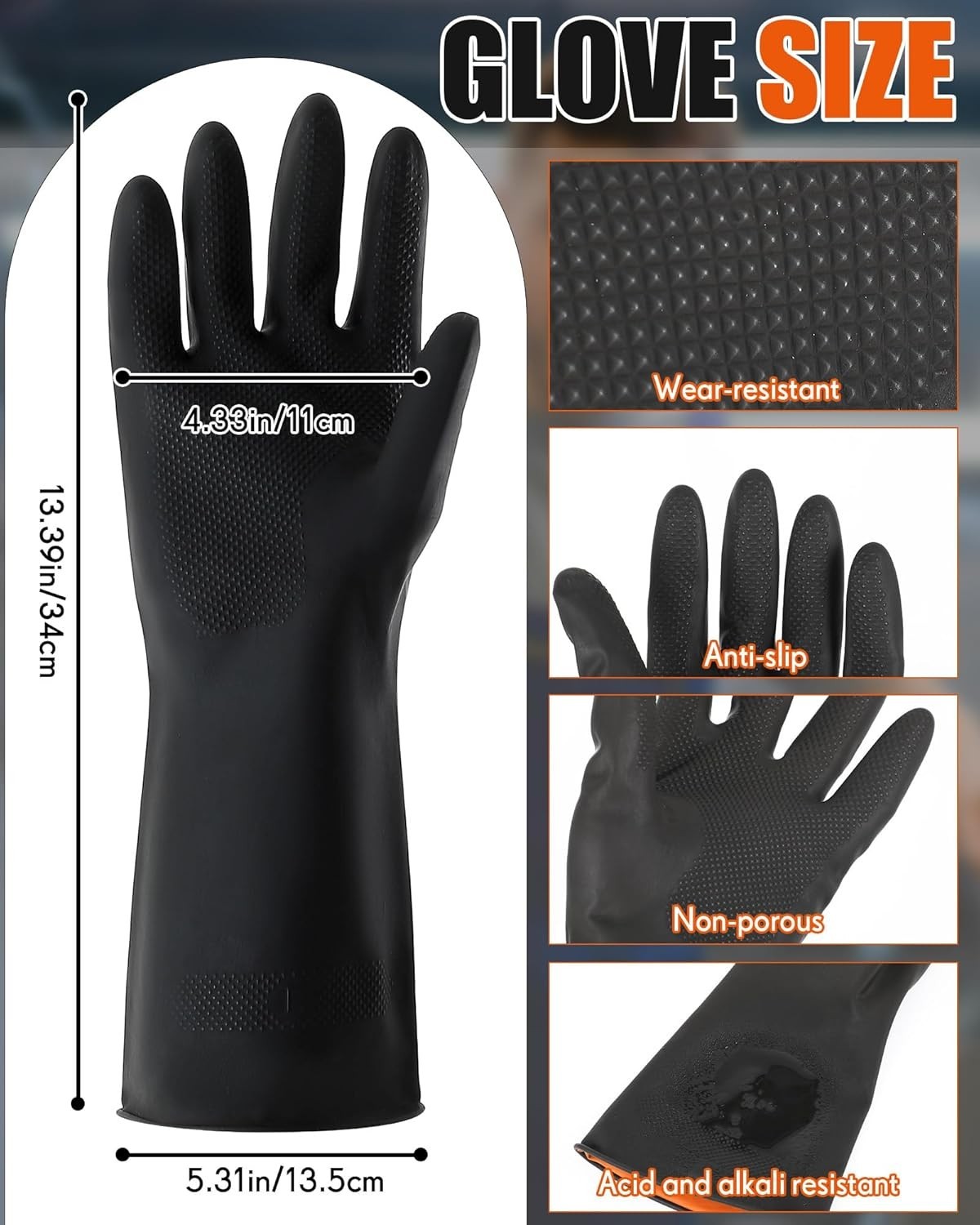 Safety Face Shield Mask with Waterproof Rubber Apron and Latex Gloves for