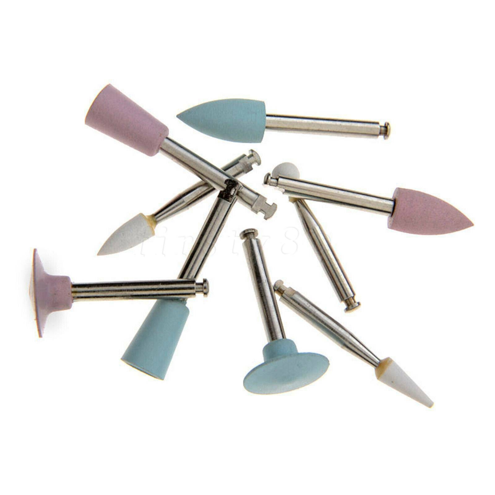 3 Types Dental Diamond Burs Cups Composite Polishing Kit for Low Speed Handpiece