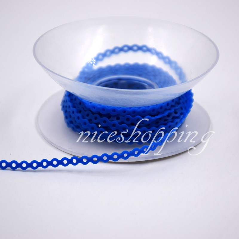 1Roll Dental Orthodontic Elastic Ultra Power Chain Rubber Band Long/Short/Closed